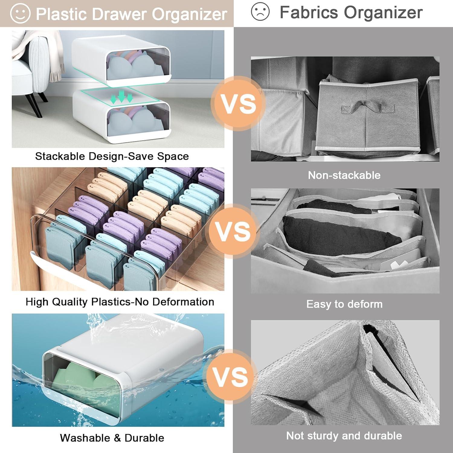 Organizador de Cajón Apilable Miaocona 1 Celda Blanco 31.4x24x12cm