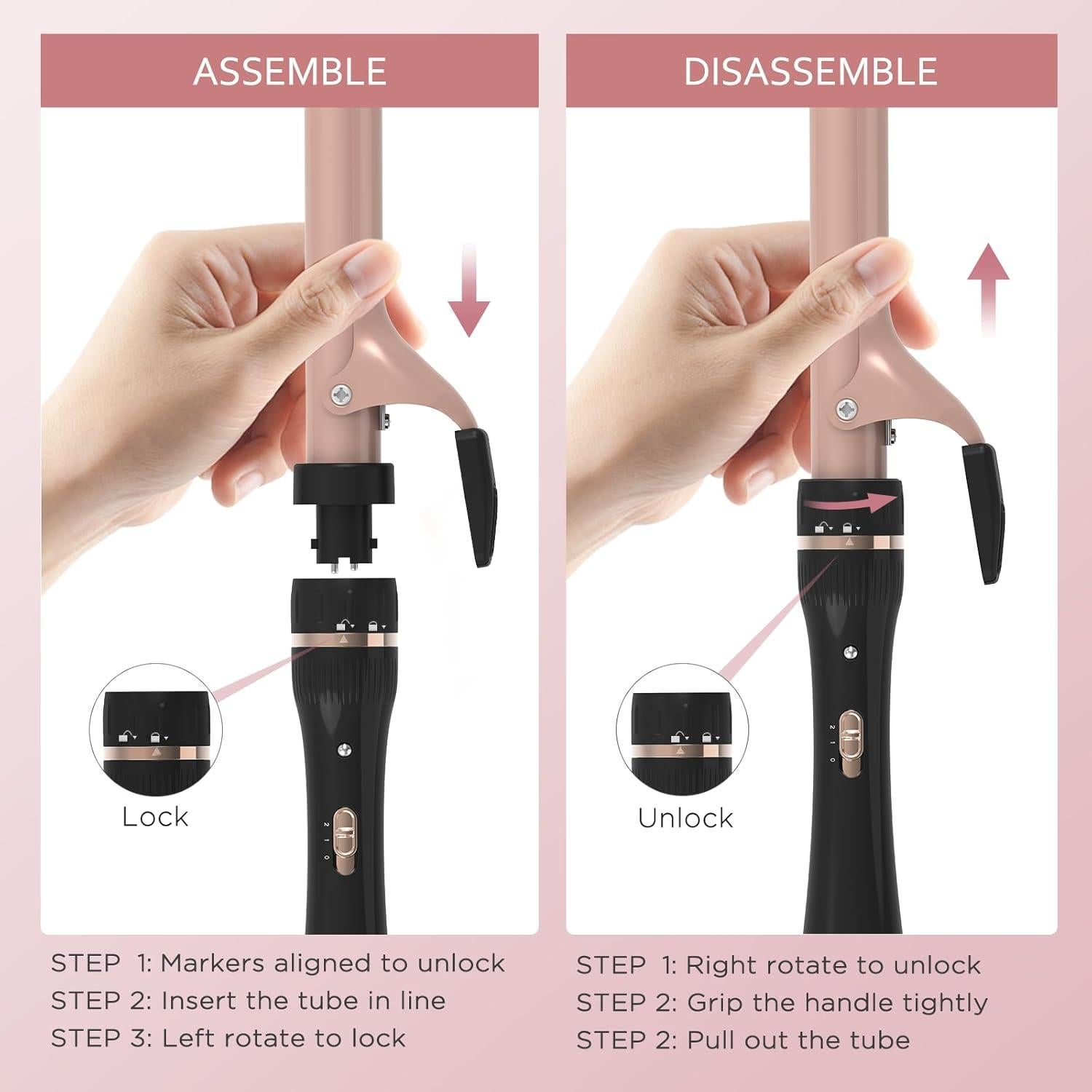 Juego de Planchas de Rizar 3 en 1 Janelove con Cepillo Térmico