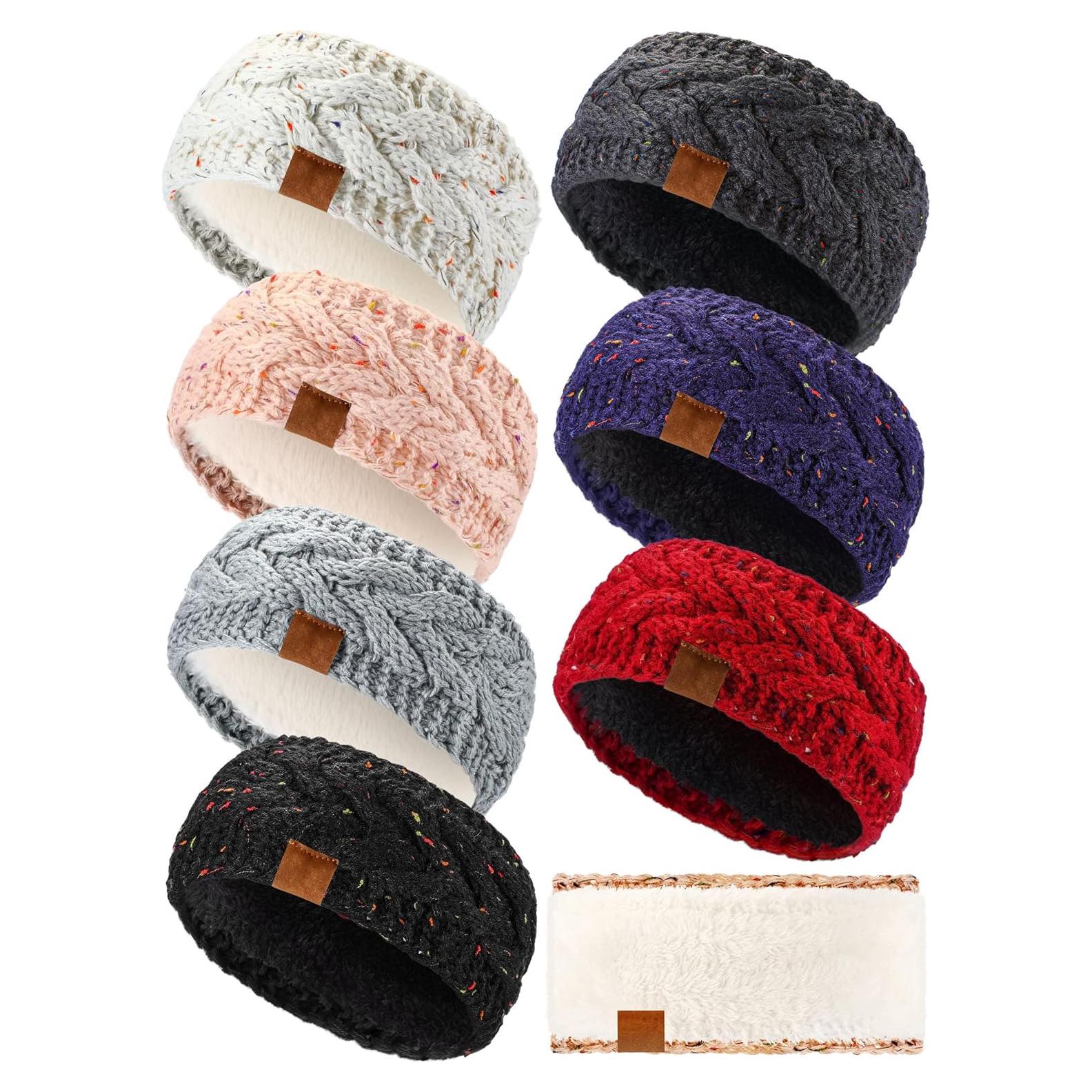 Diademas Calentadoras de Oídos Geyoga 7 Pcs Tejidas Invierno