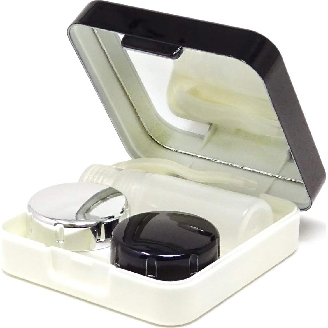 Estuche para Lentes de Contacto Honbay Negro con Espejo