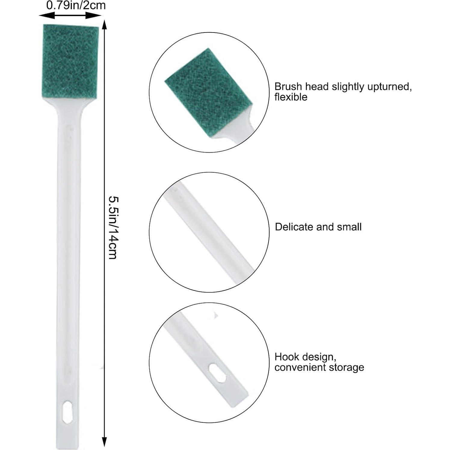 50 Cepillos Desechables de Limpieza de Ranuras Zeckzoin