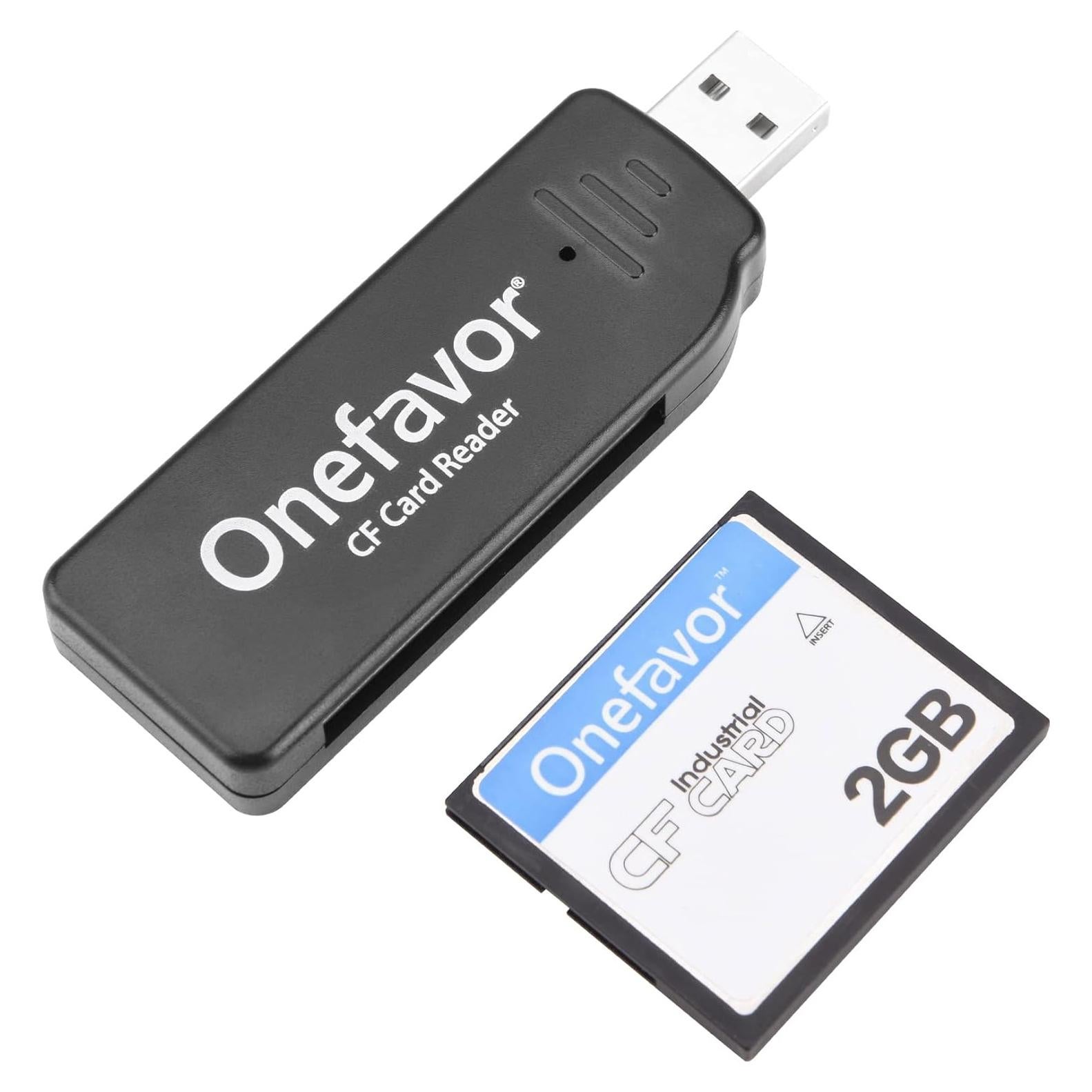 Lector de Tarjetas CompactFlash Onefavor USB 2.0 con 2GB CF