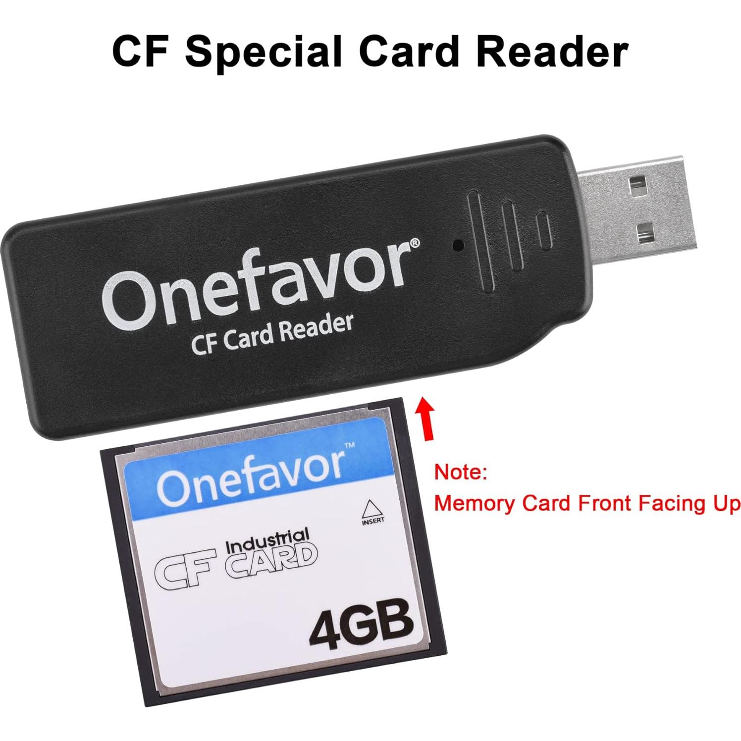 Lector de Tarjetas CompactFlash Onefavor USB 2.0 con 2GB CF