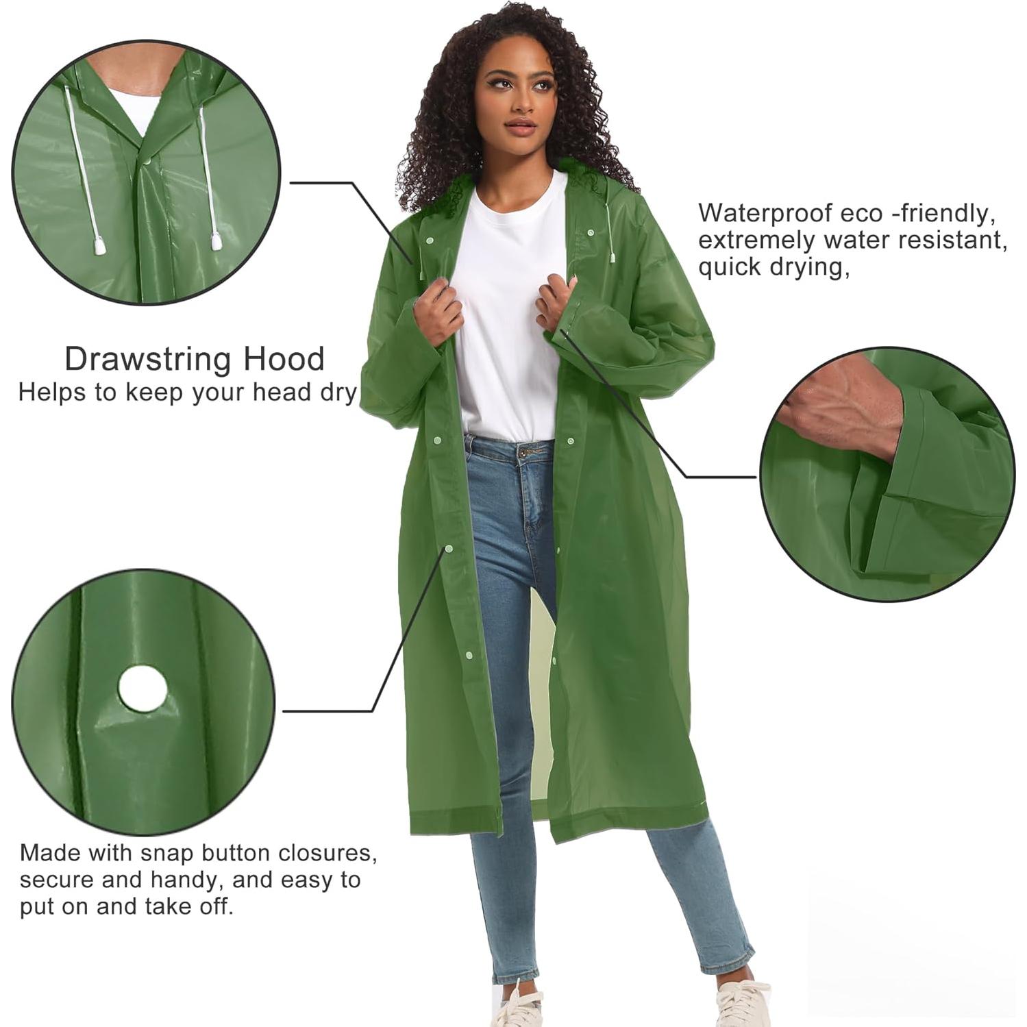 Ponchos de Lluvia ANLOKE para Adultos 2 Pack Impermeables