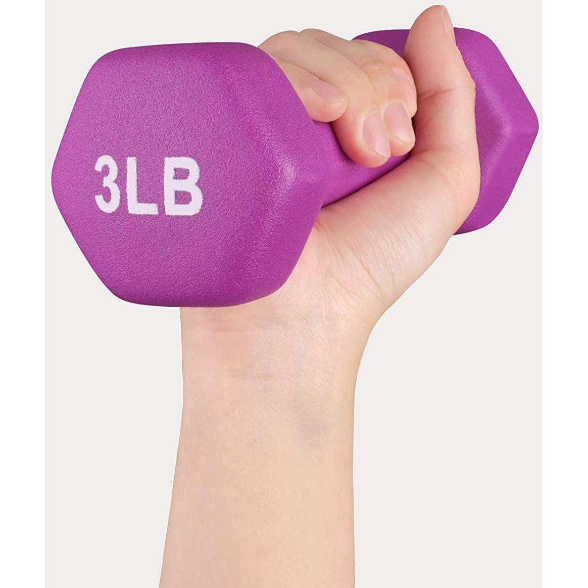 LIONSCOOL Set de 2 Pesas de Mano Neopreno 0.45 kg Antideslizantes