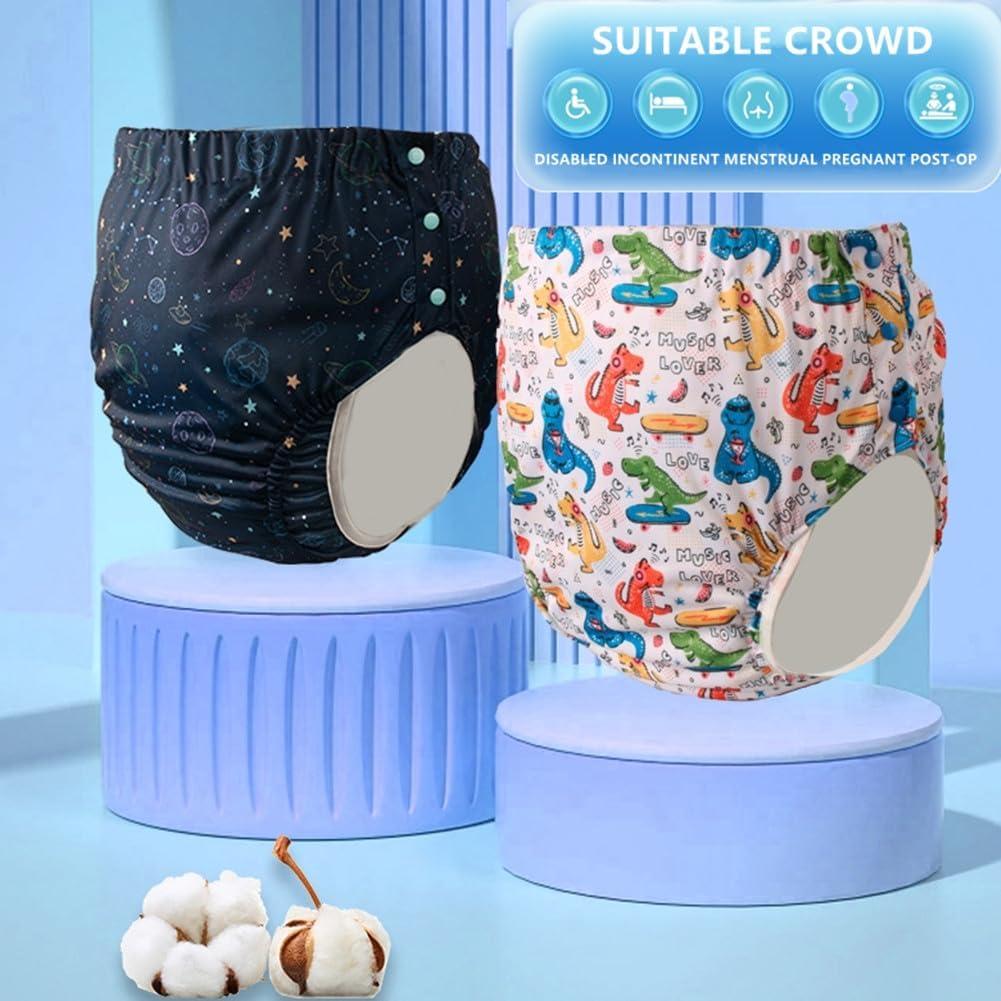 Pañal de Tela Reutilizable WEEOATAR XXL Dinosaurio