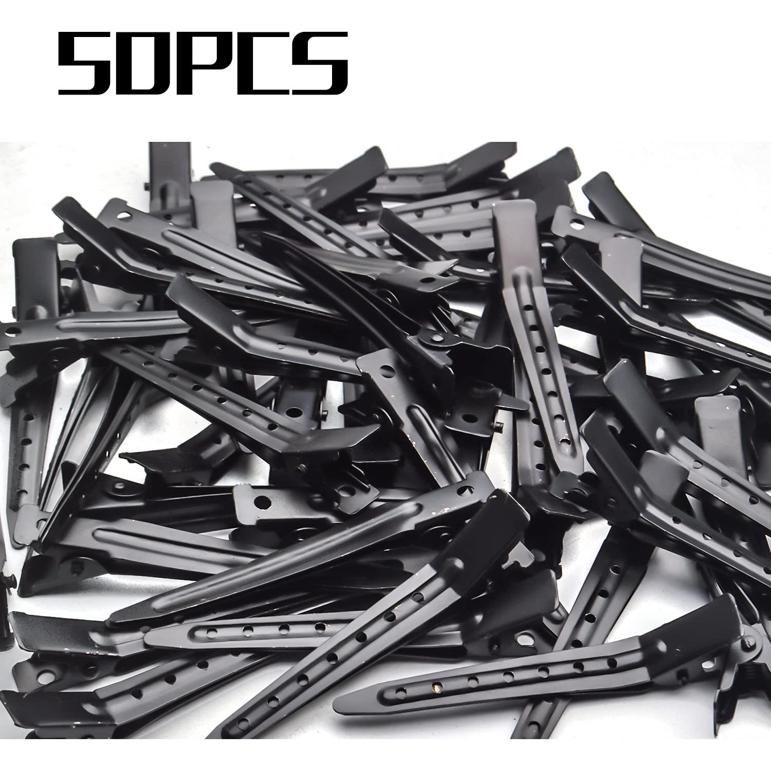 Pinzas para el cabello BronaGrand 50 piezas 7cm Negro