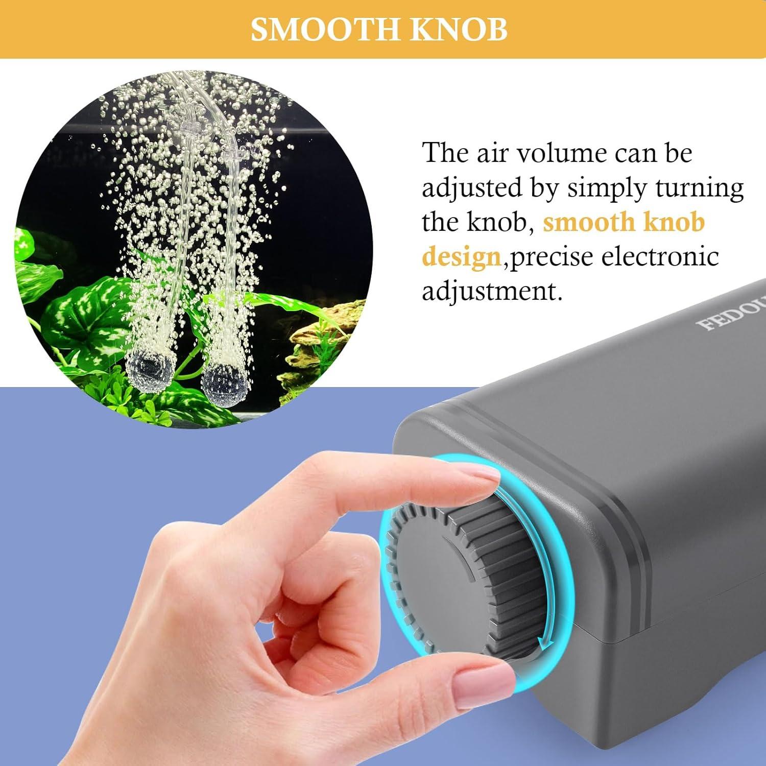 Bomba de Aire Silenciosa FEDOUR C3 para Acuario 120 Galones