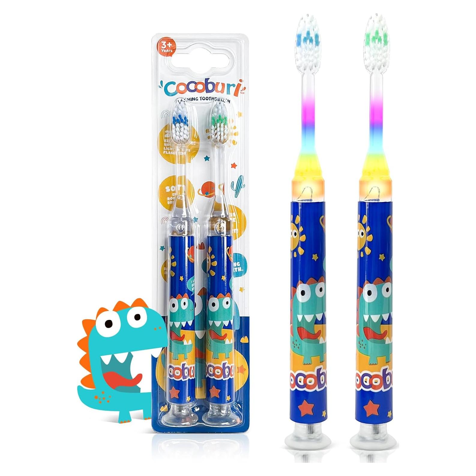 Cepillo de Dientes Intermitente DEXING con Luz LED y Temporizador - Paquete de 2