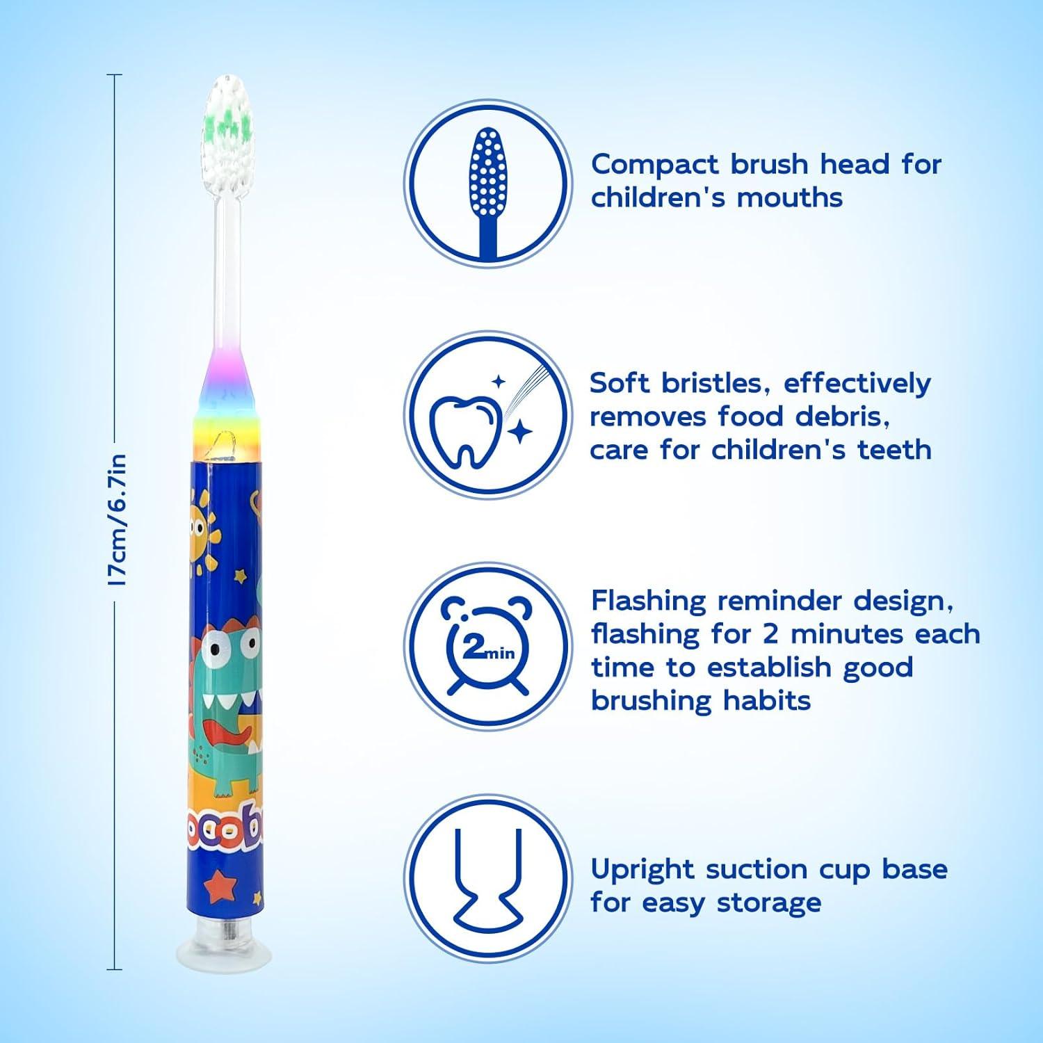 Cepillo de Dientes Intermitente DEXING con Luz LED y Temporizador - Paquete de 2