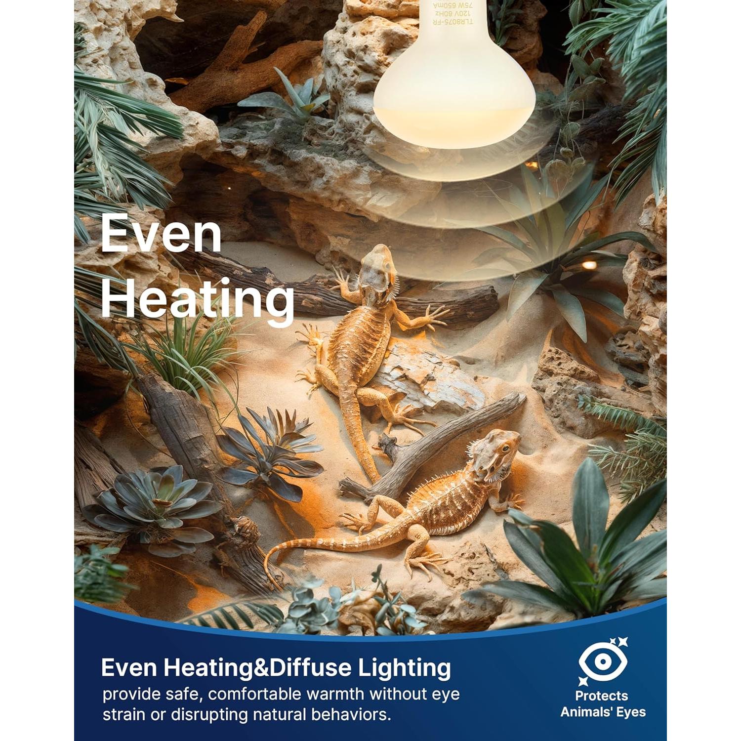 Bombillas de Calor para Reptiles FLSNT 75W Luz Solar