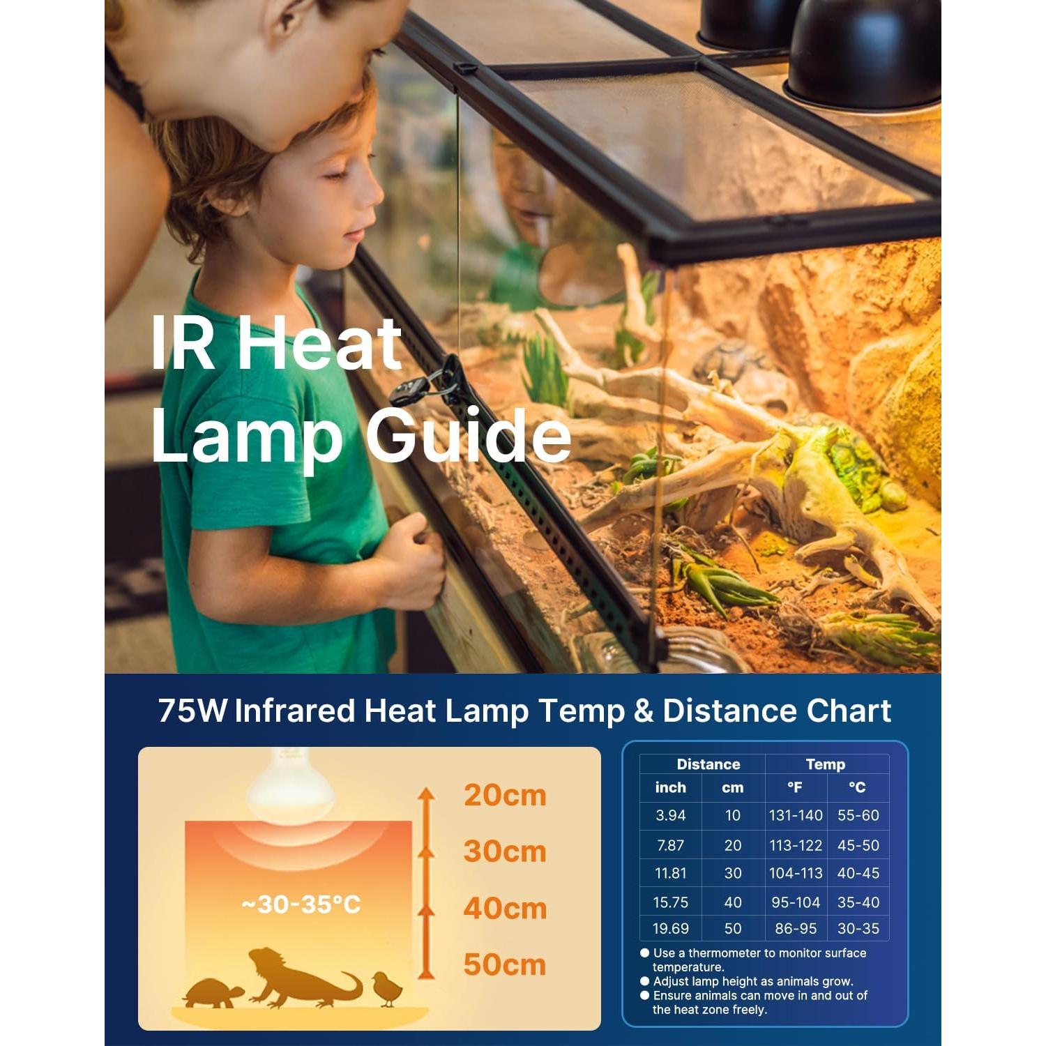 Bombillas de Calor para Reptiles FLSNT 75W Luz Solar