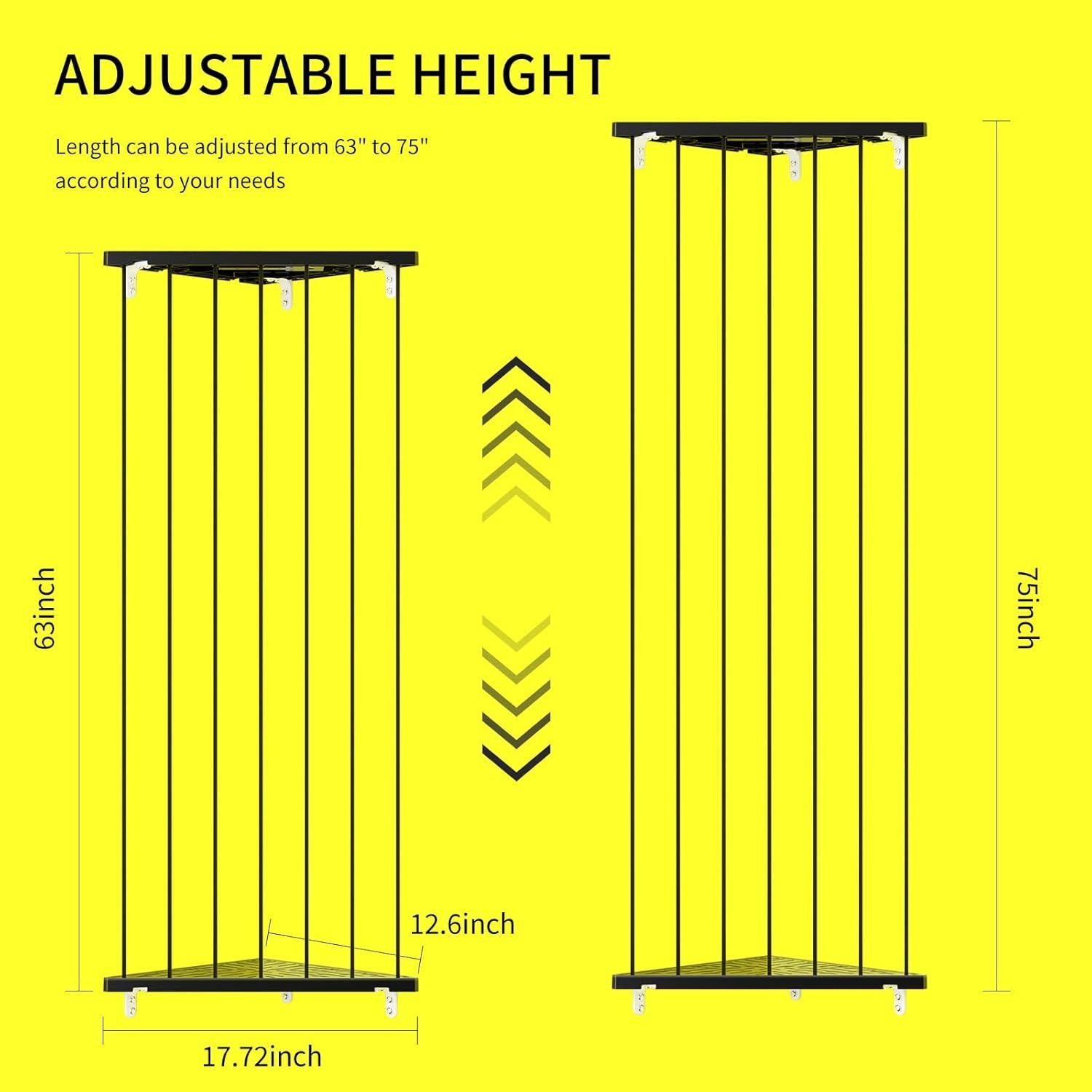 Organizador de Peluches GGUO en Esquina Ajustable con Luces LED