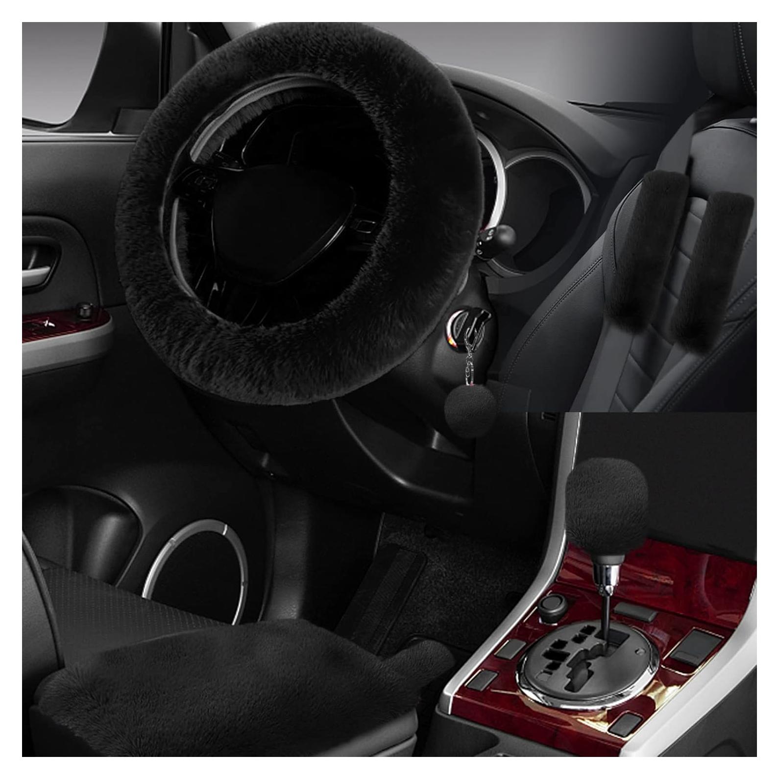 Juego de 7 Accesorios Estéticos para Automóvil Wazzh Negro