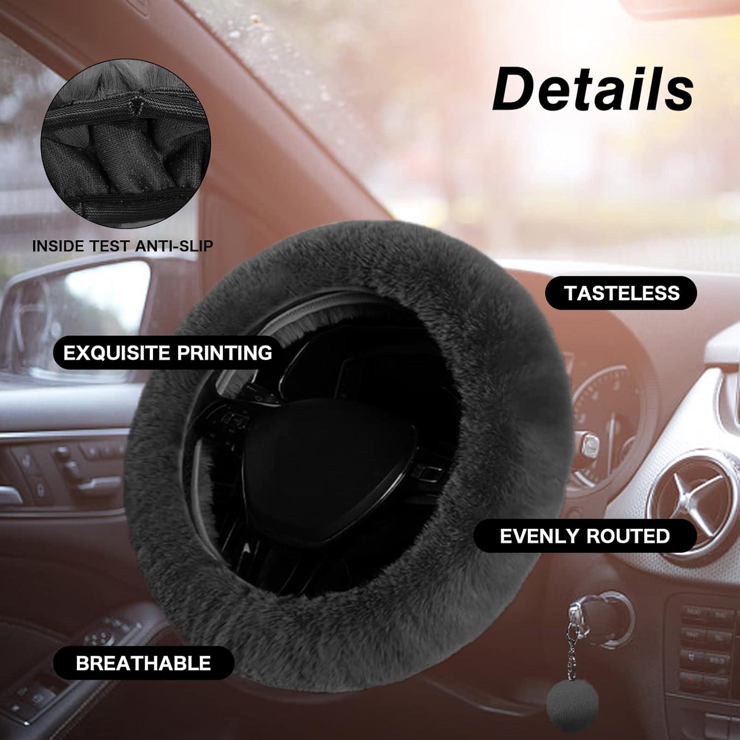 Juego de 7 Accesorios Estéticos para Automóvil Wazzh Negro