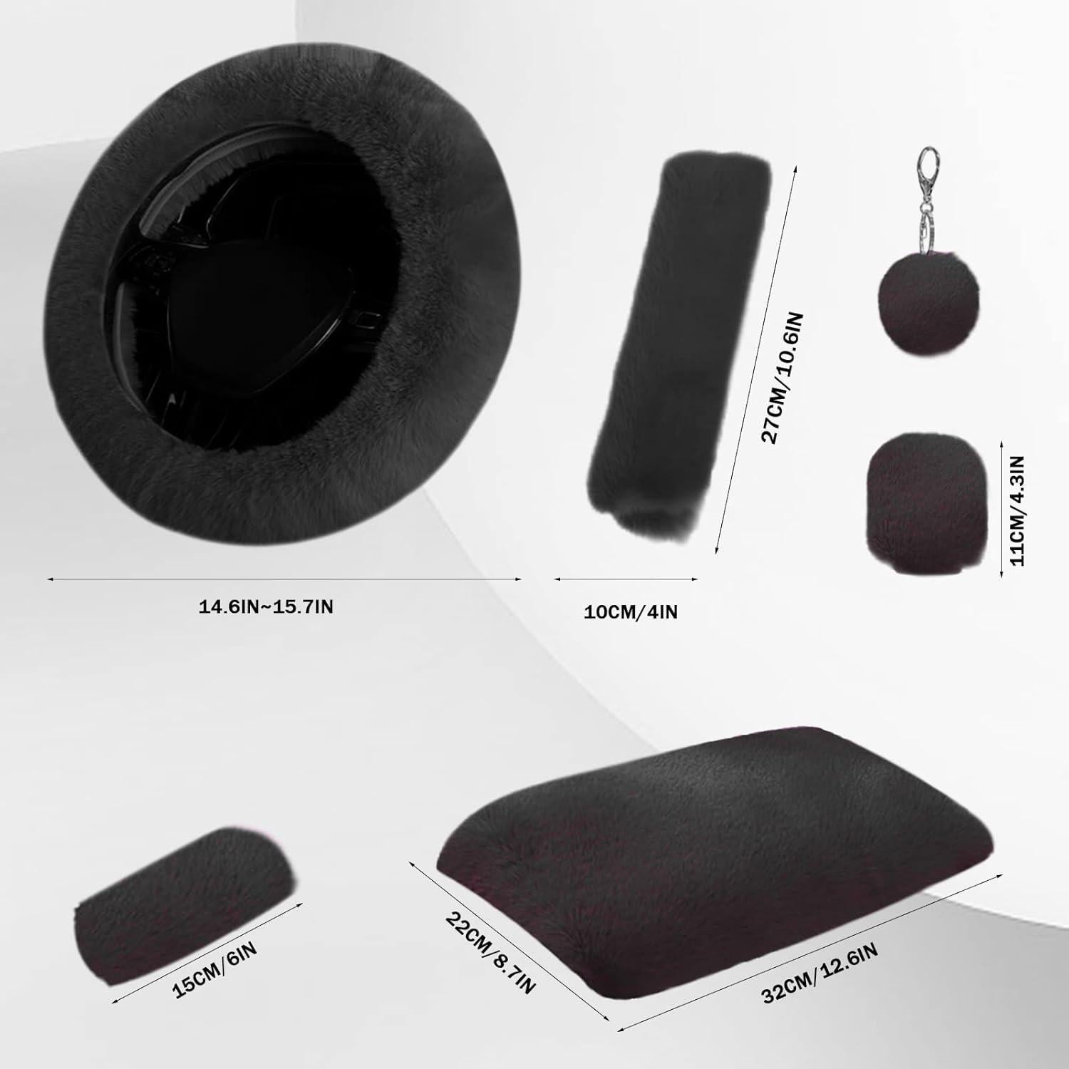 Juego de 7 Accesorios Estéticos para Automóvil Wazzh Negro