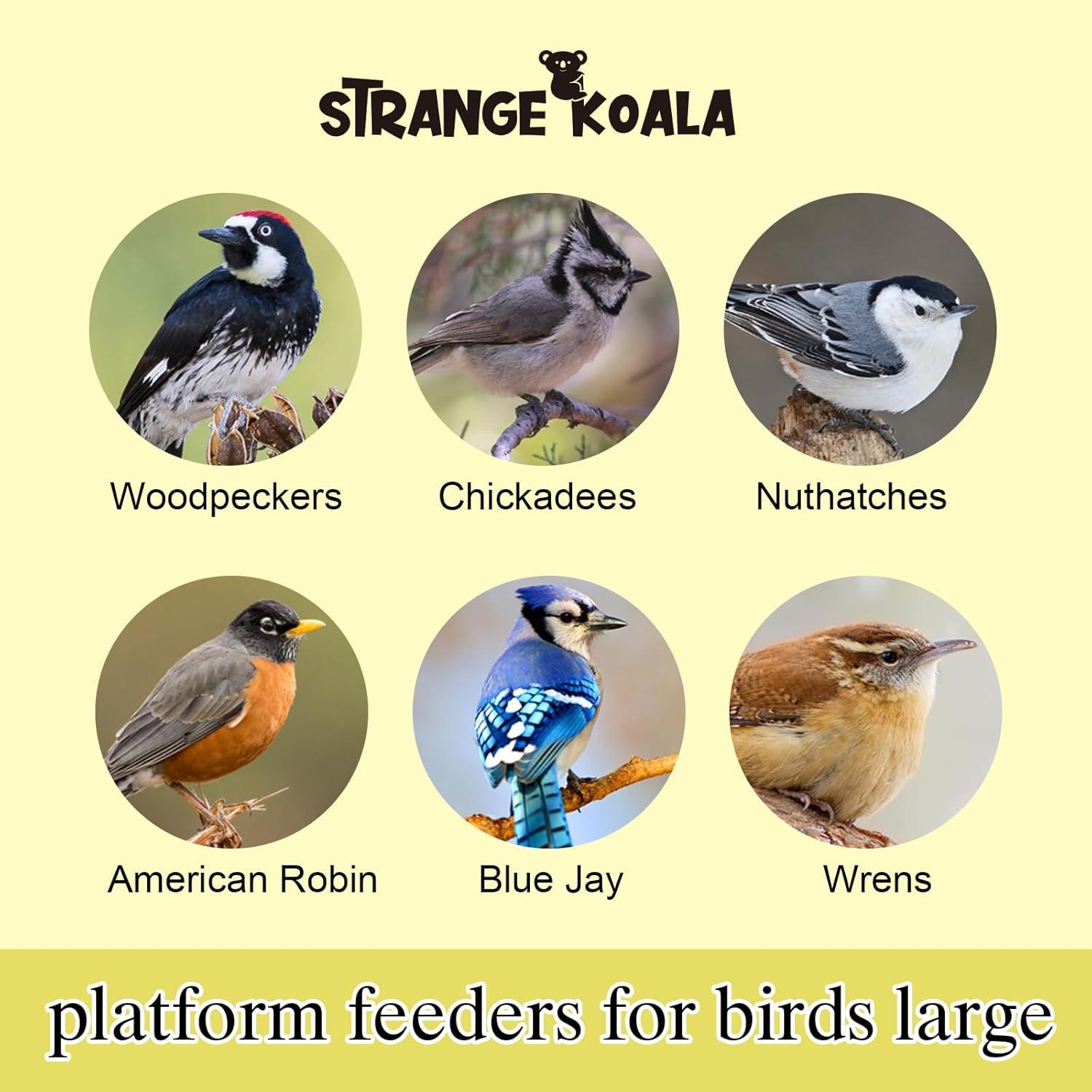 Comedero de Aves Colgante de Madera Strange Koala 22.86cm