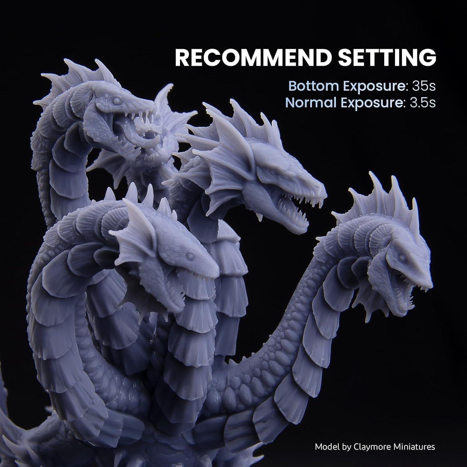 Resina 3D Lavable con Agua ELEGOO 1000g Negro para Impresoras