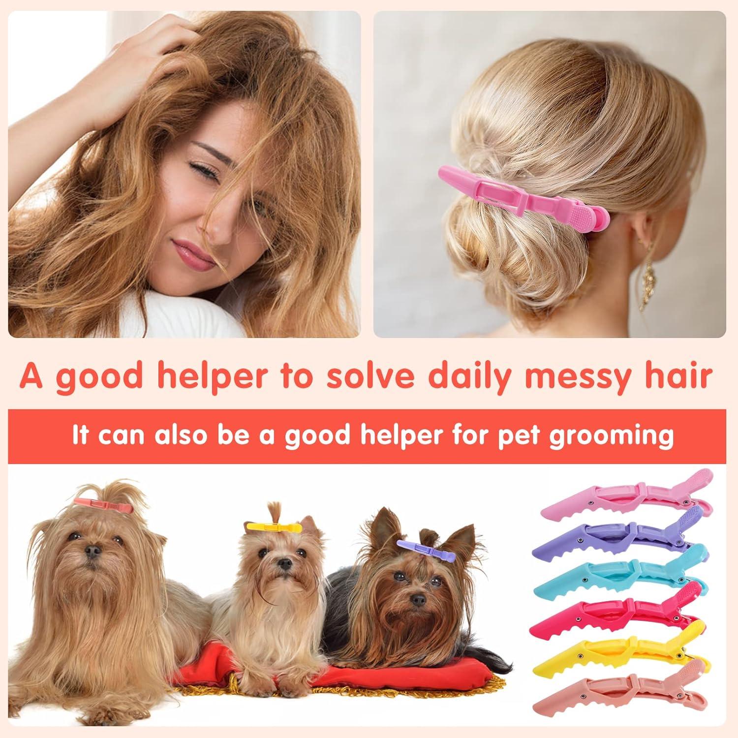 30 Clips de Pelo Cocodrilo Kipeber Antideslizantes Coloridos