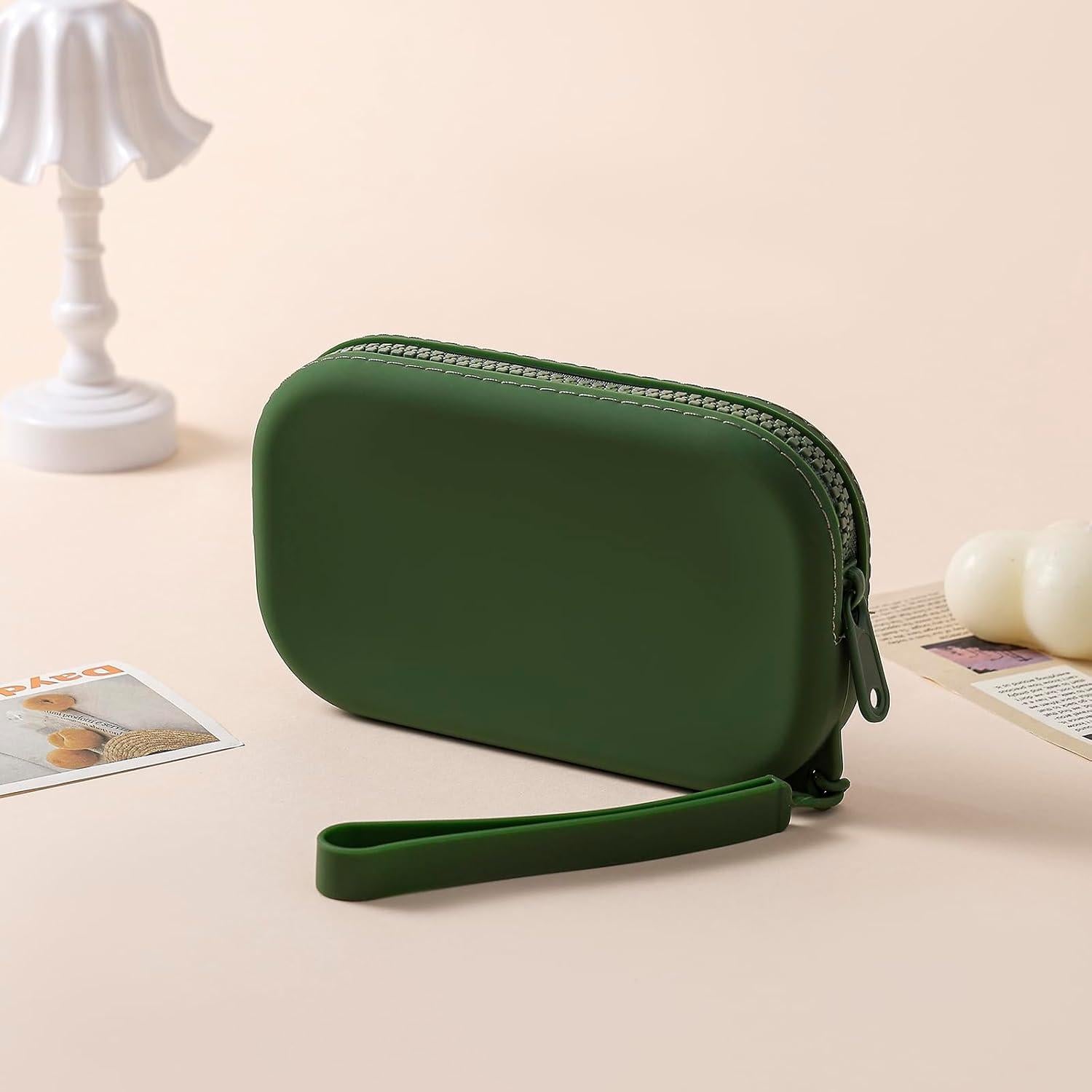 Bolso de Silicona Multifuncional WHHJM Verde 15.5x9.4cm