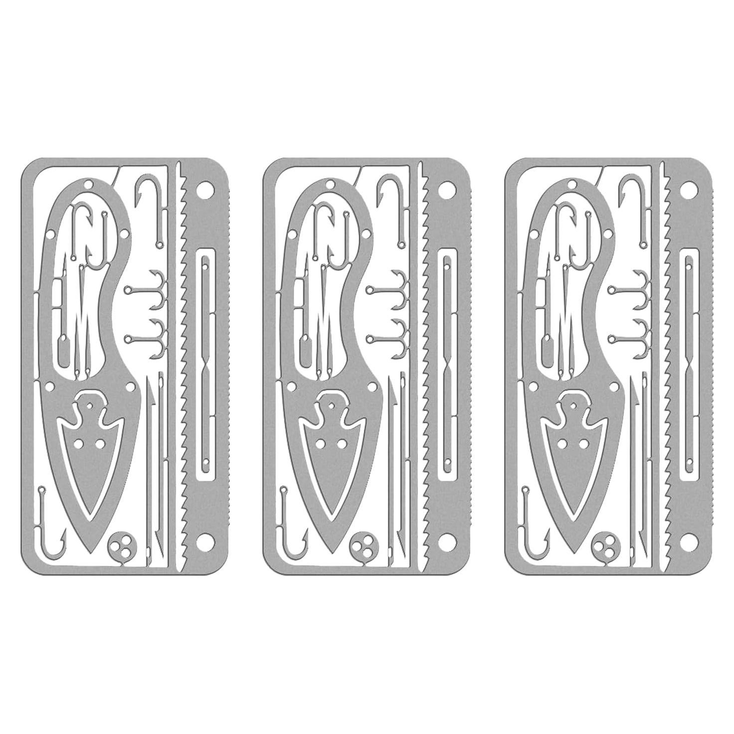 Kit de Tarjetas de Supervivencia SooGree 3 PCS Herramientas EDC