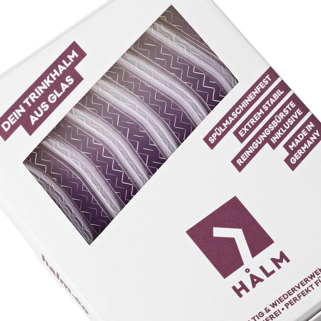 Pajitas de Vidrio HALM 15 cm Reutilizables - 6 Unidades Ecológicas