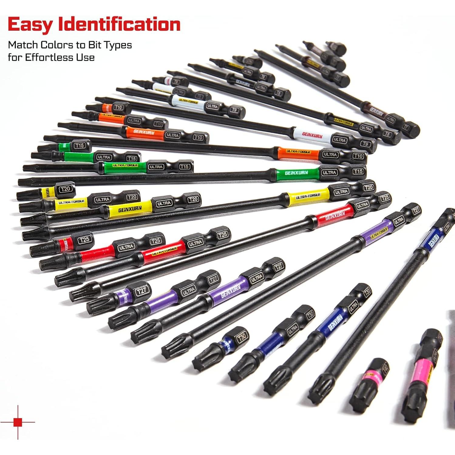 Juego de Puntas de Destornillador Torx GEINXURN 13 Piezas 3"