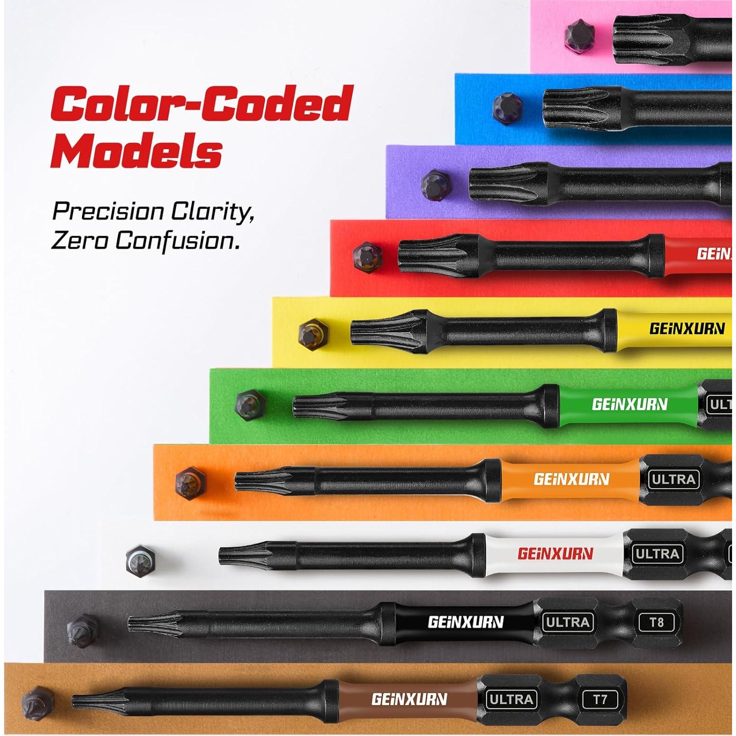 Juego de Puntas de Destornillador Torx GEINXURN 13 Piezas 3"