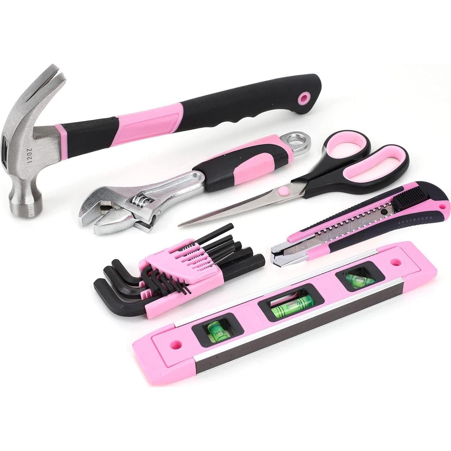 Juego de Herramientas FASTPRO Rosa 220 Piezas con Bolsa 30.48 cm