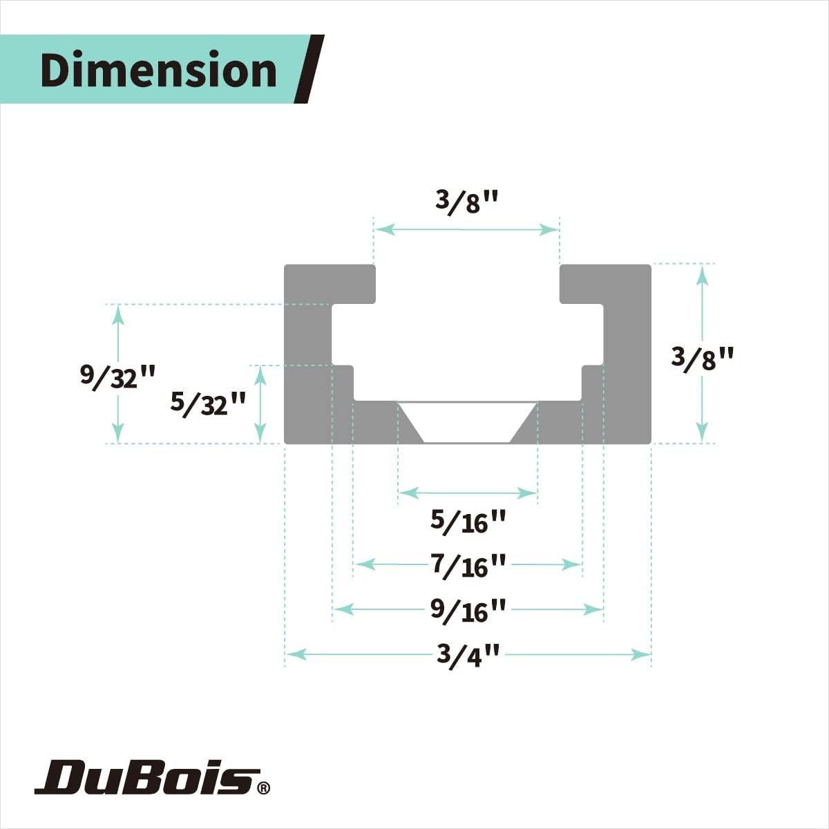 T-Rail Universal DuBois 91.44 cm Aluminio 2-Pack