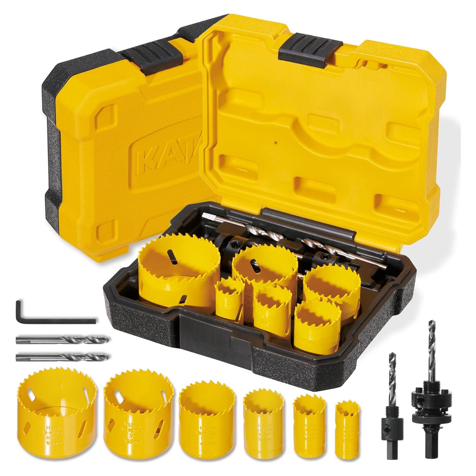 KATA Kit de Sierras de Corona Bi-Metal 11 Piezas 22-64mm