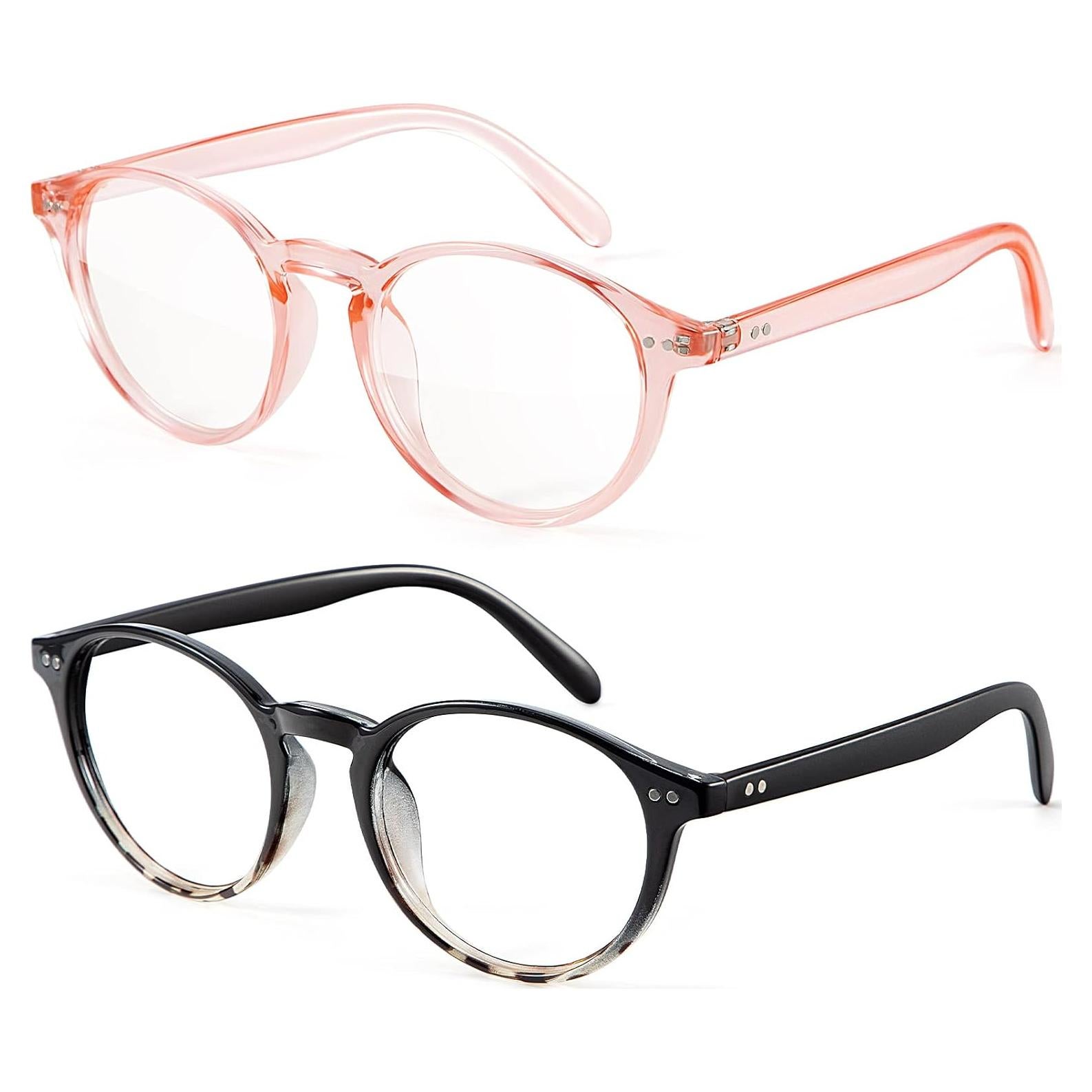 Gafas Anti Fatiga QALLY para Mujeres - Bloqueo Luz Azul Redondas