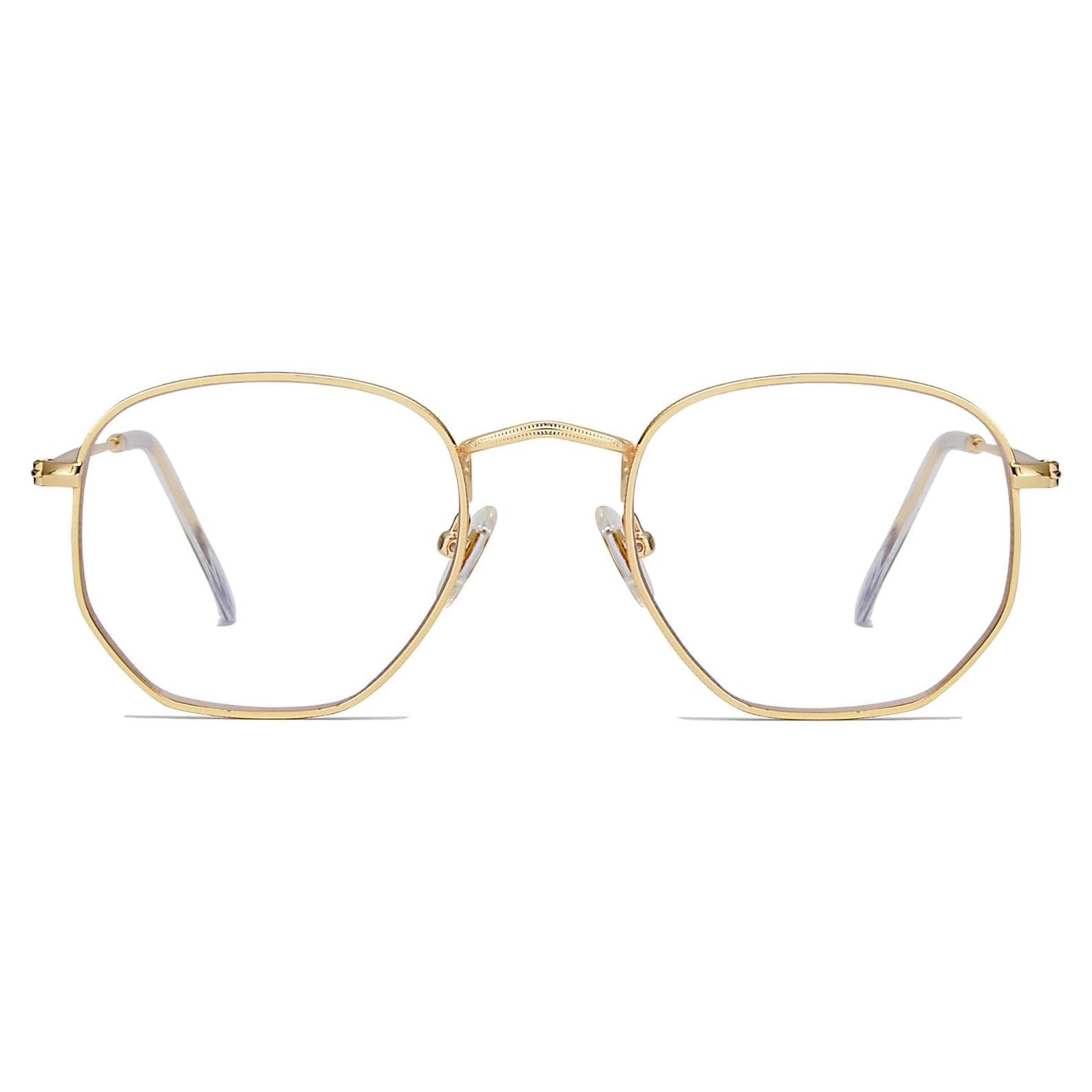 Gafas de Bloqueo de Luz Azul SOJOS SJ5036 Marco Dorado