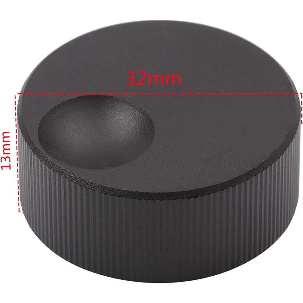 Perillas de Control de Potenciómetro Szliyands 32x13mm Aluminio Negro - 2 Unidades