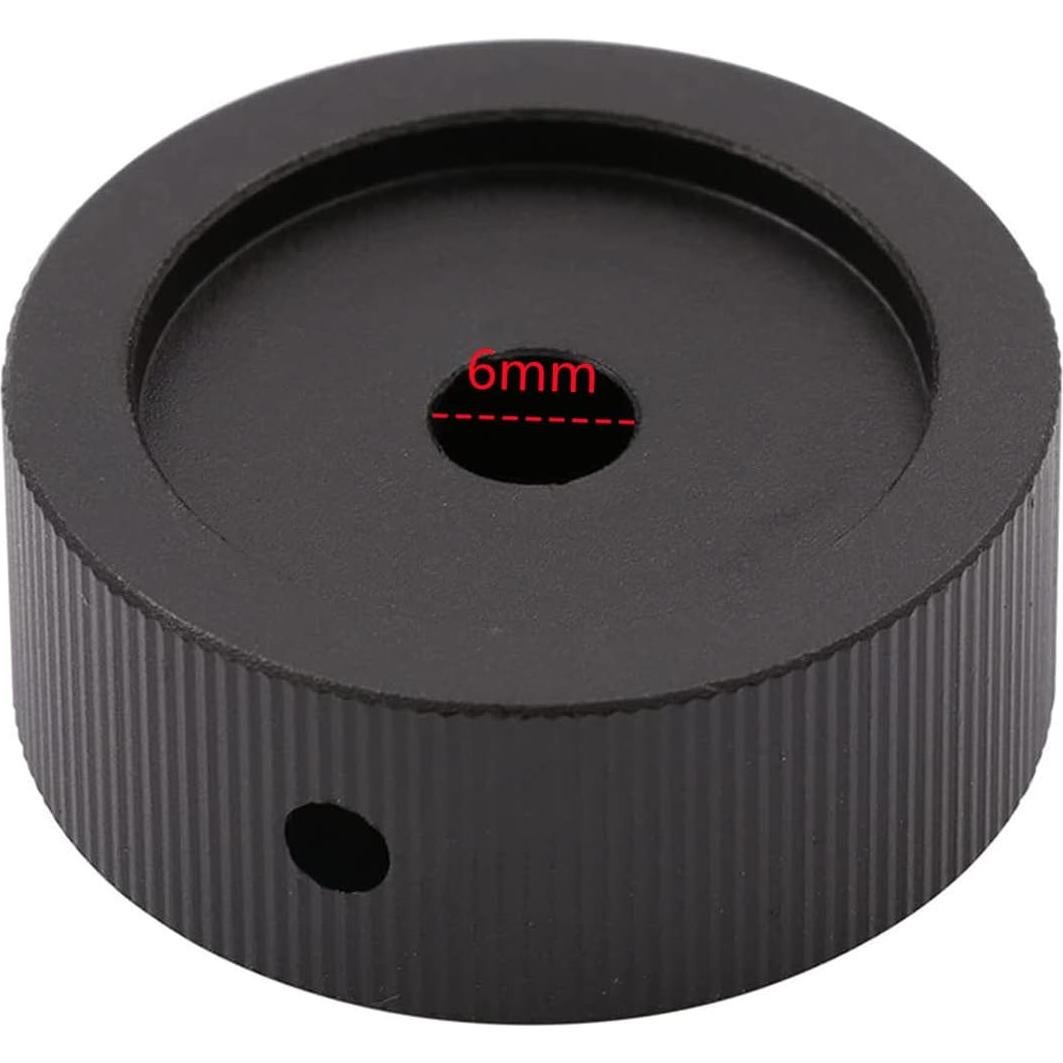 Perillas de Control de Potenciómetro Szliyands 32x13mm Aluminio Negro - 2 Unidades