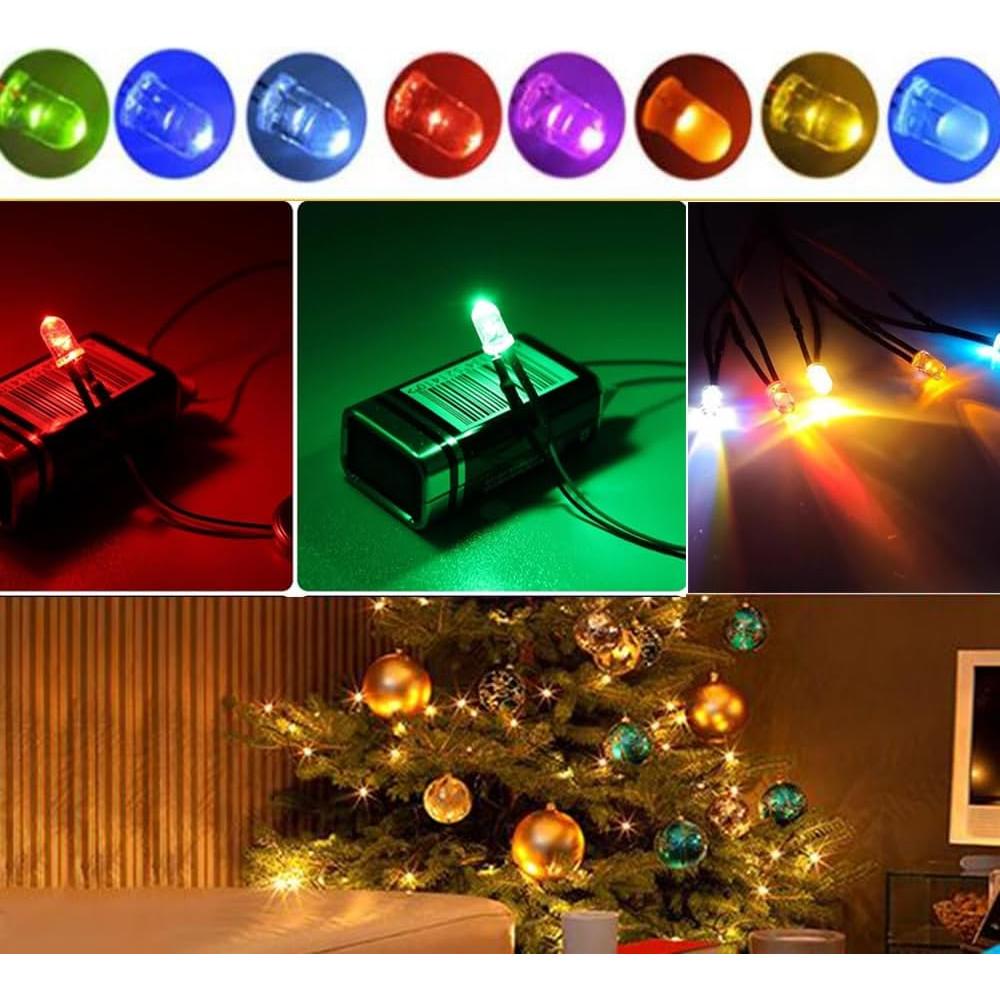 Kit de 80 Luces LED 3MM Pre Cableadas Hisxus 8 Colores