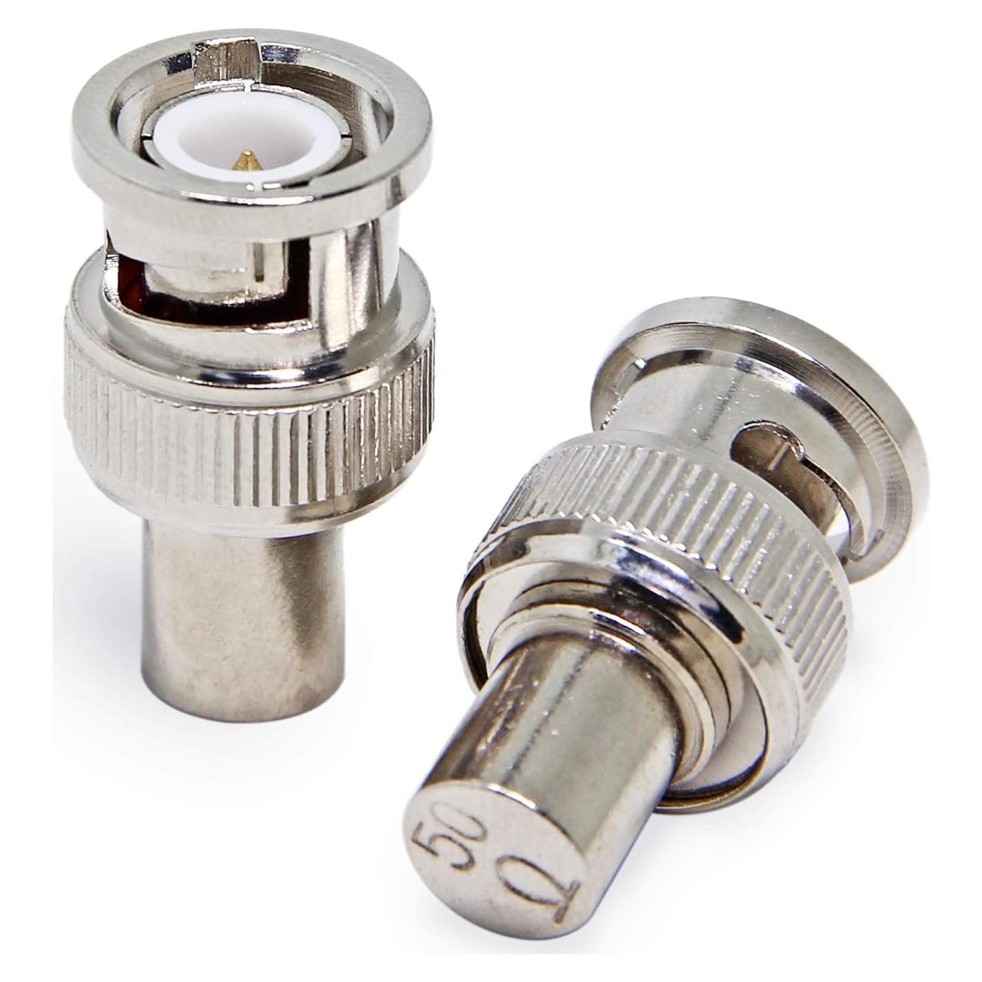 Terminador BNC 50 Ohm RFAdapter - 2 Paquete Conectores Coaxiales