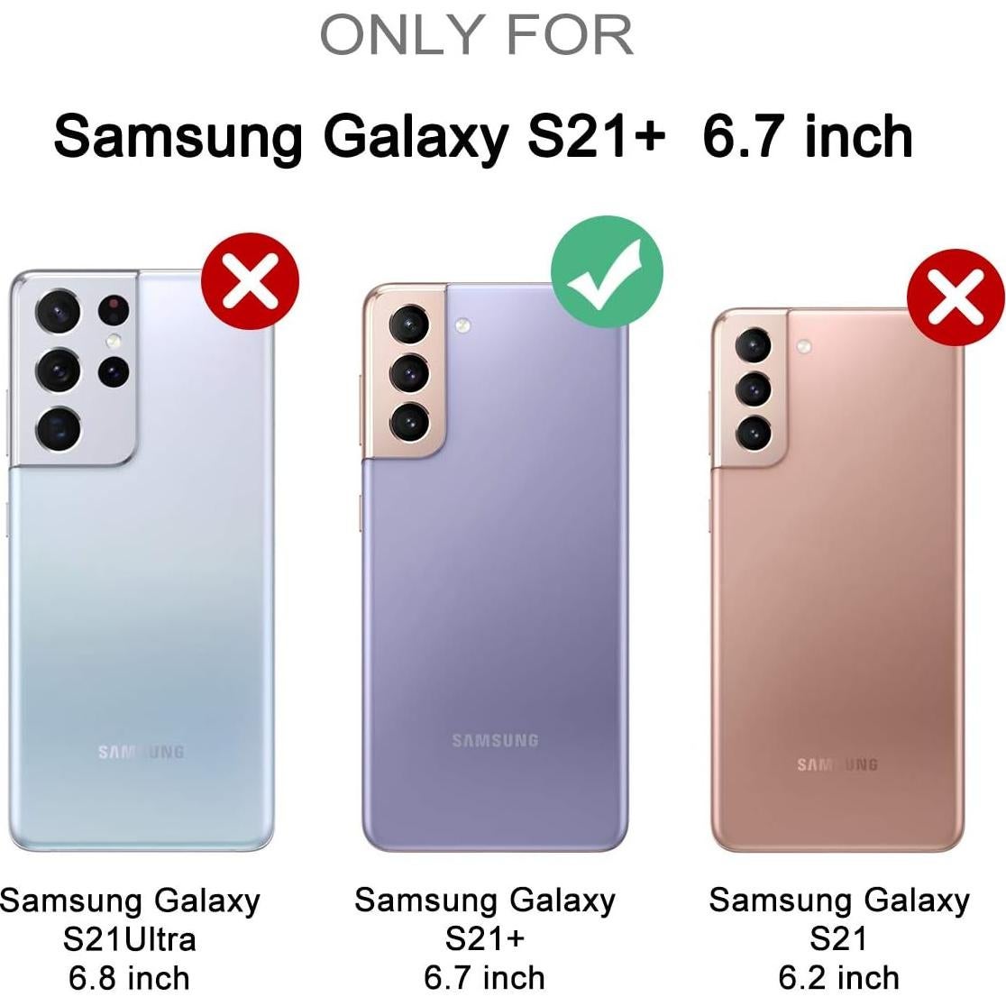 Funda Transparente SURITCH para Samsung Galaxy S21 Plus 6.7" con Protector de Pantalla