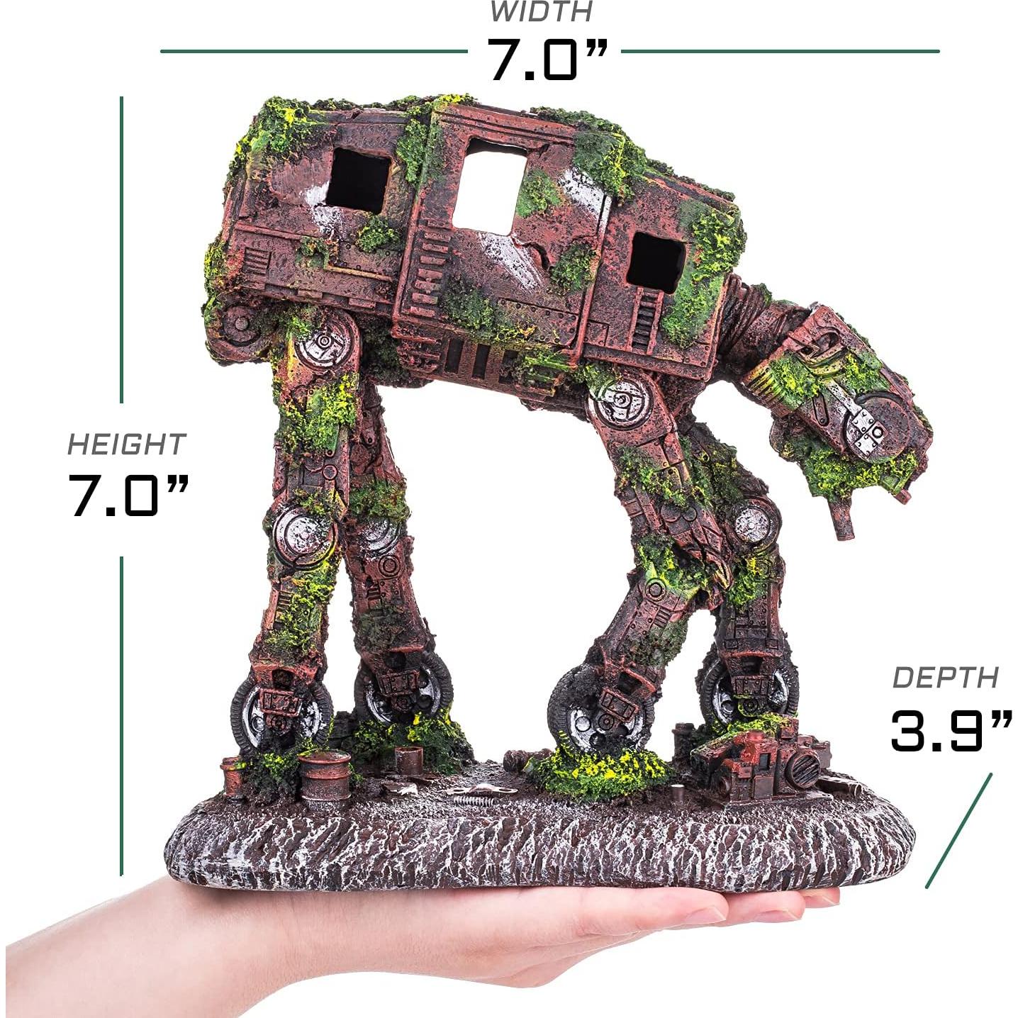Adorno de Acuario AT-AT Grande CREOMG, Resina, 17.78cm
