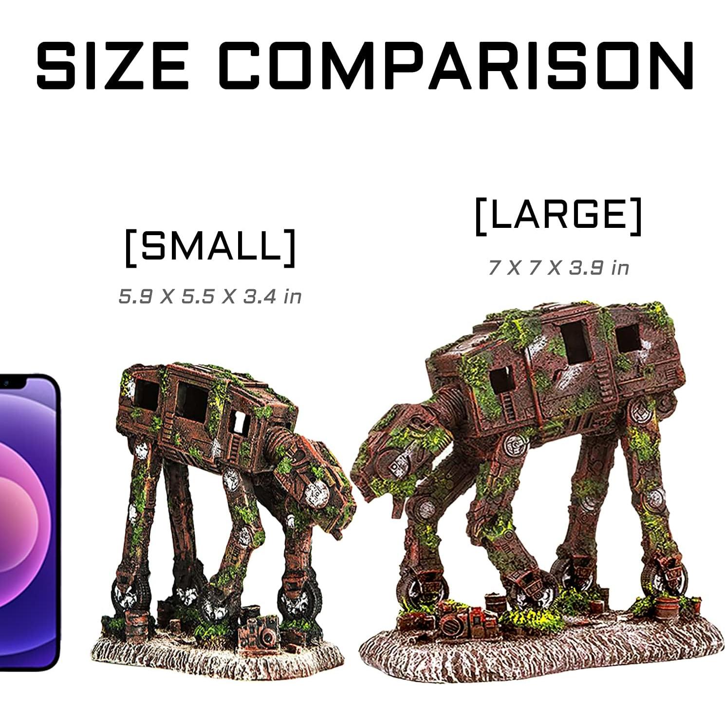 Adorno de Acuario AT-AT Grande CREOMG, Resina, 17.78cm