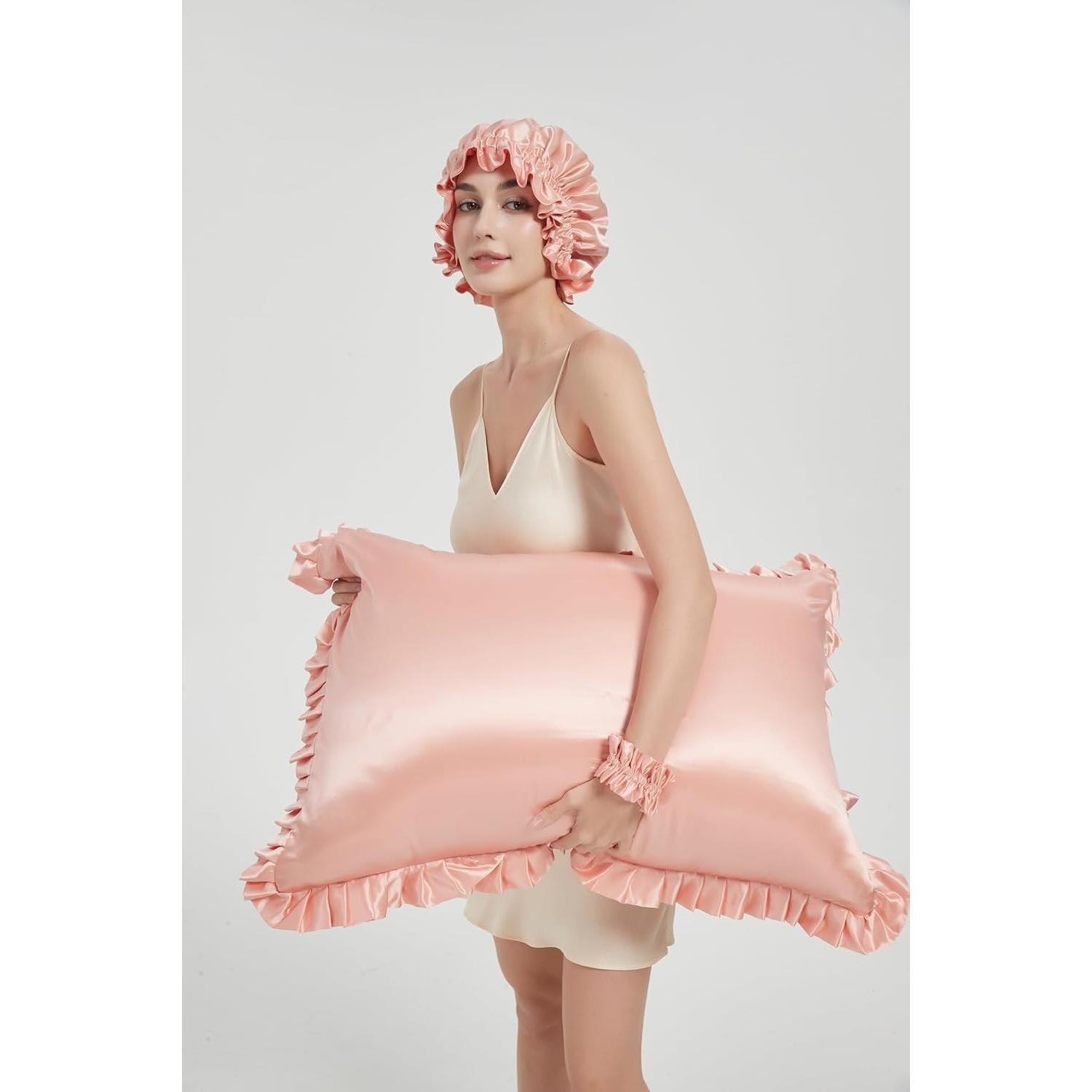 Set de Sueño de Belleza ALASKA BEAR 4 Piezas Seda Reina Rosa