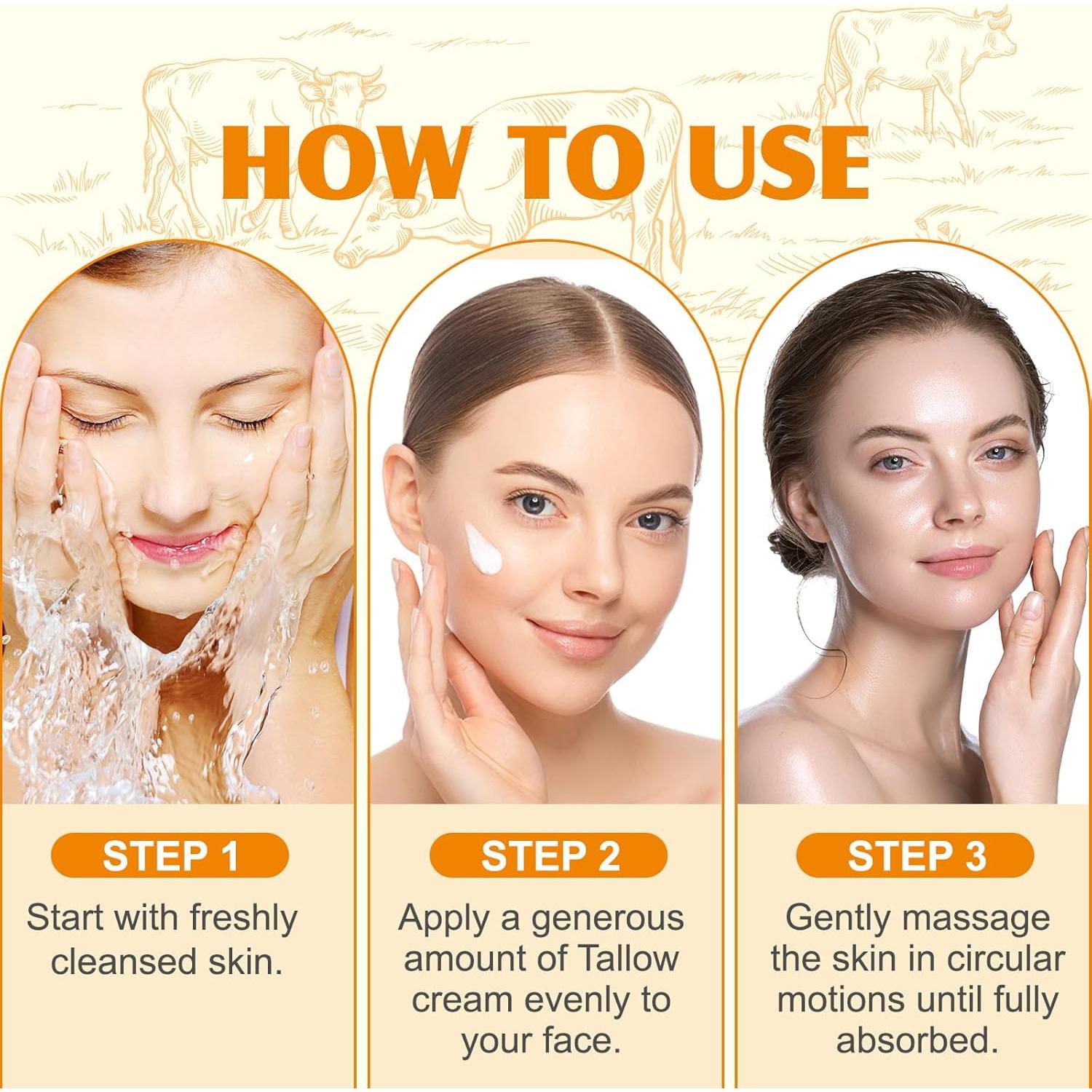 Crema Hidratante Facial de Grasa de Res y Miel 59.5 ml