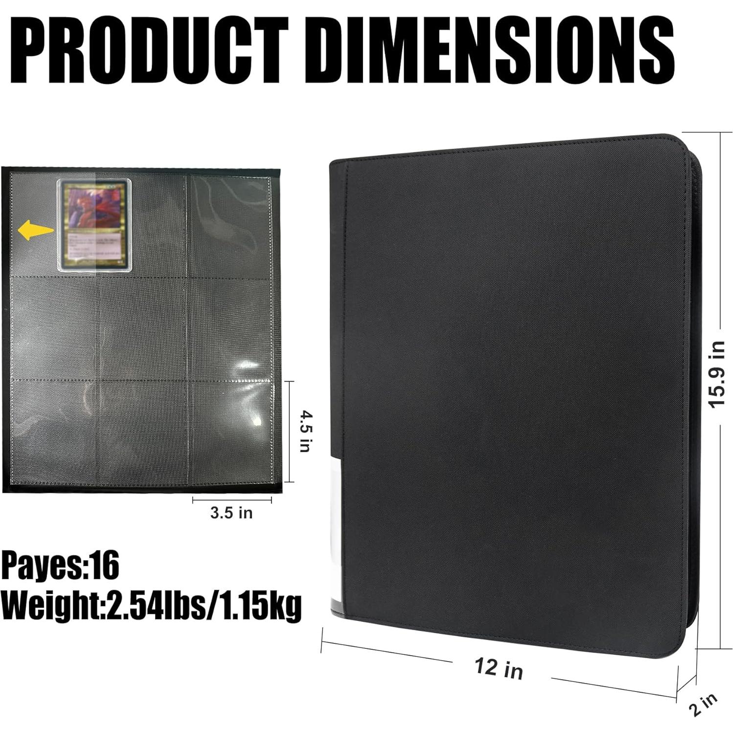 Carpeta de Tarjetas de Carga Superior WTVIDAS 16 Páginas 288 Bolsillos