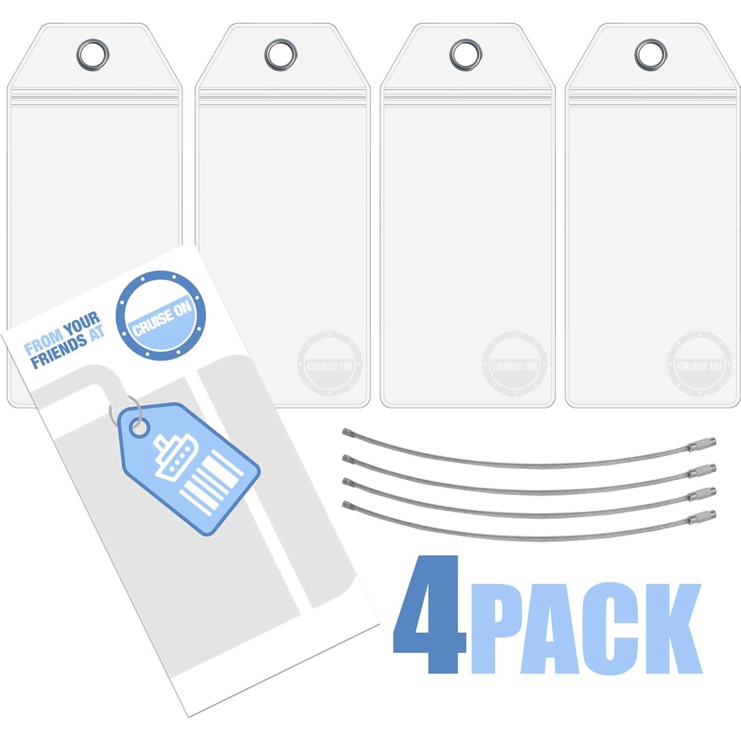 Portaetiquetas de Equipaje Cruise On NCL - Paquete de 4, Impermeables
