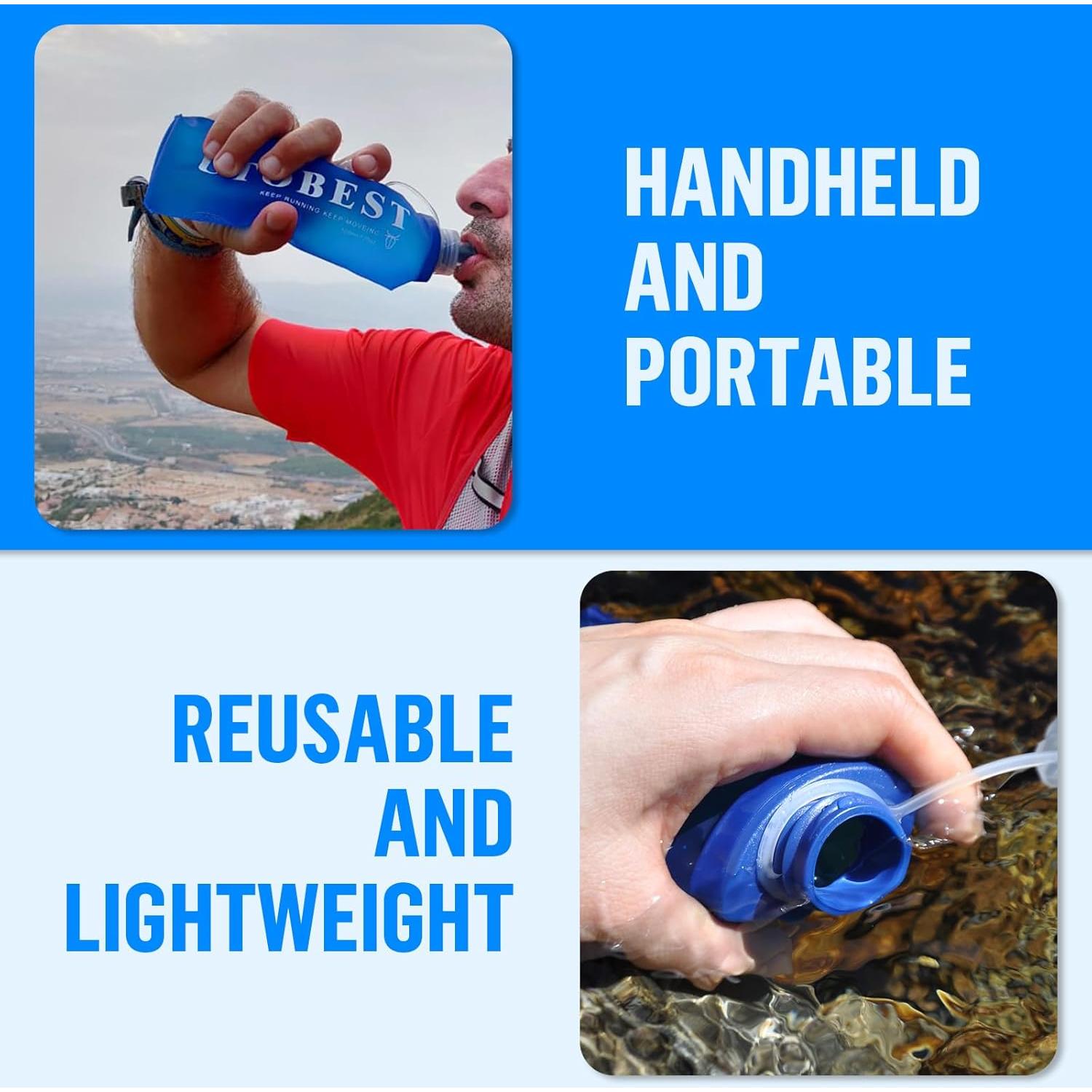 Botellas Suaves UTOBEST 250 ml Plegables para Correr - 2 Piezas