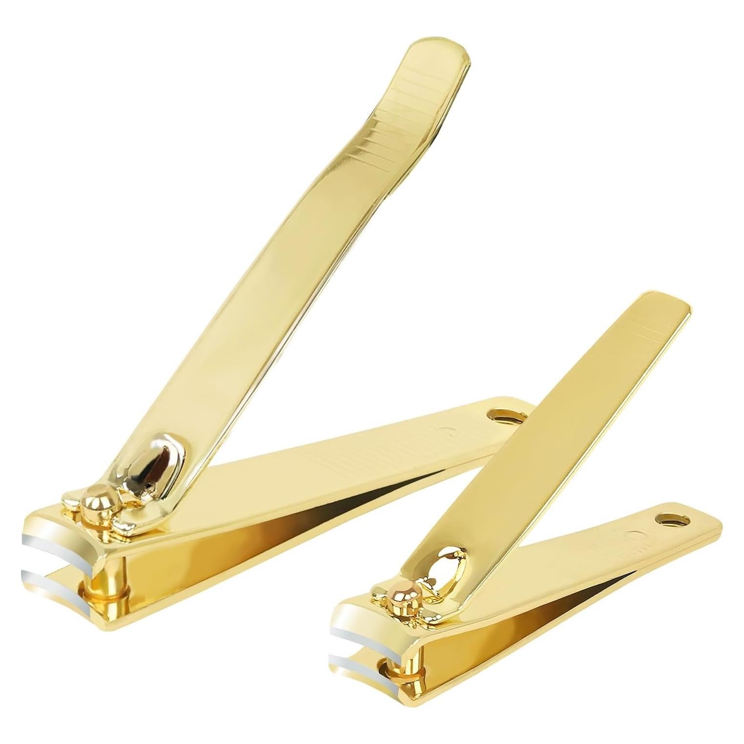 Set de Tijeras de Uñas Rocutus 2 Piezas Dorado - Cortauñas Ergonómicos