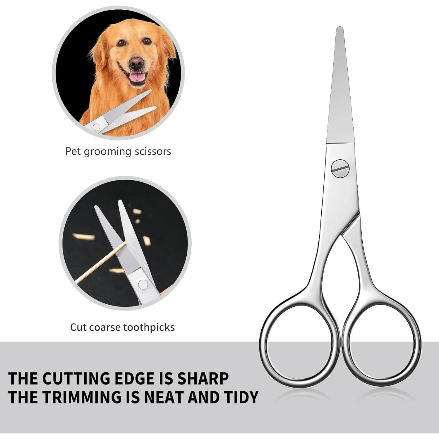 Tijeras Pequeñas AsonTao para Cejas y Vello Nasal - Acero Inoxidable