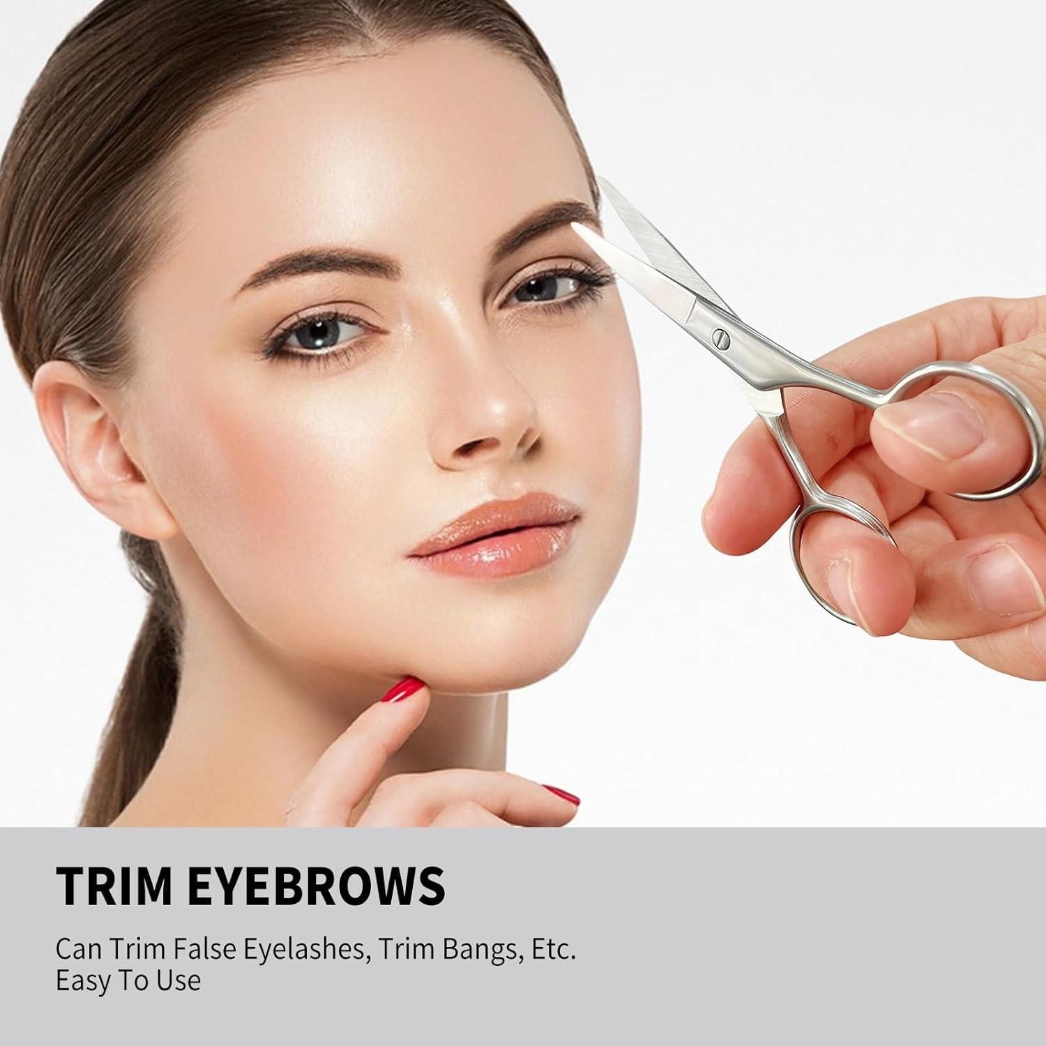 Tijeras Pequeñas AsonTao para Cejas y Vello Nasal - Acero Inoxidable