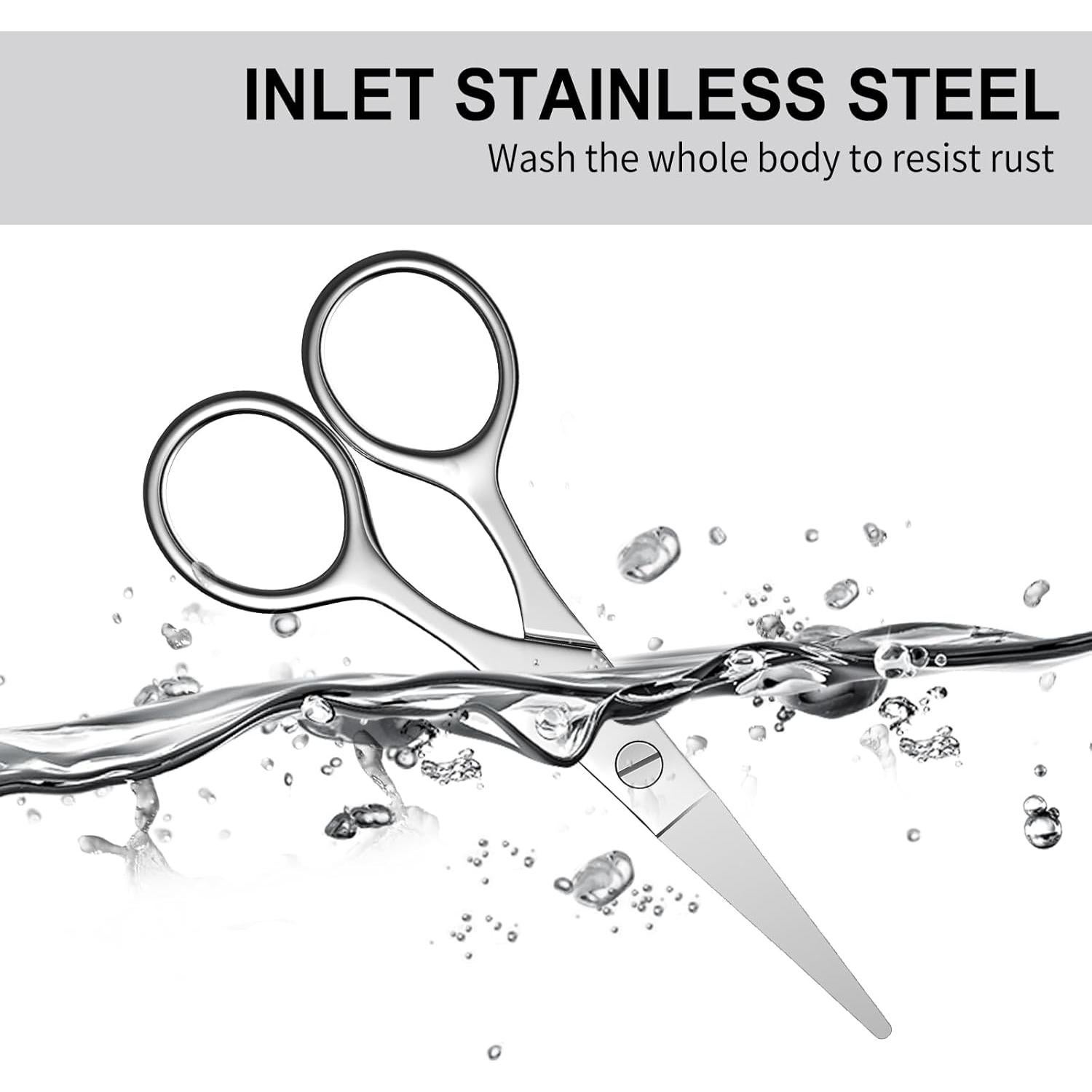 Tijeras Pequeñas AsonTao para Cejas y Vello Nasal - Acero Inoxidable