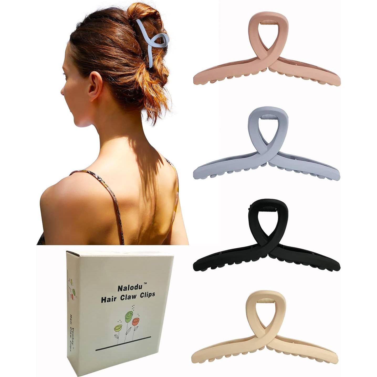 Clip de Garra Grande Nalodu 10.9x5.1cm Antideslizante - 4 Piezas